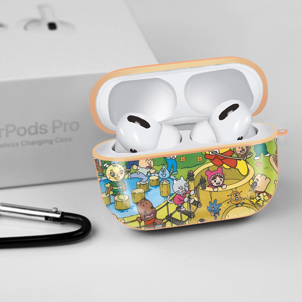 アンパンマン Anpanman 【AirPods Pro用】ハードシェル保護ケース｜耐衝撃・防指紋・カラビナ付き商品仕様