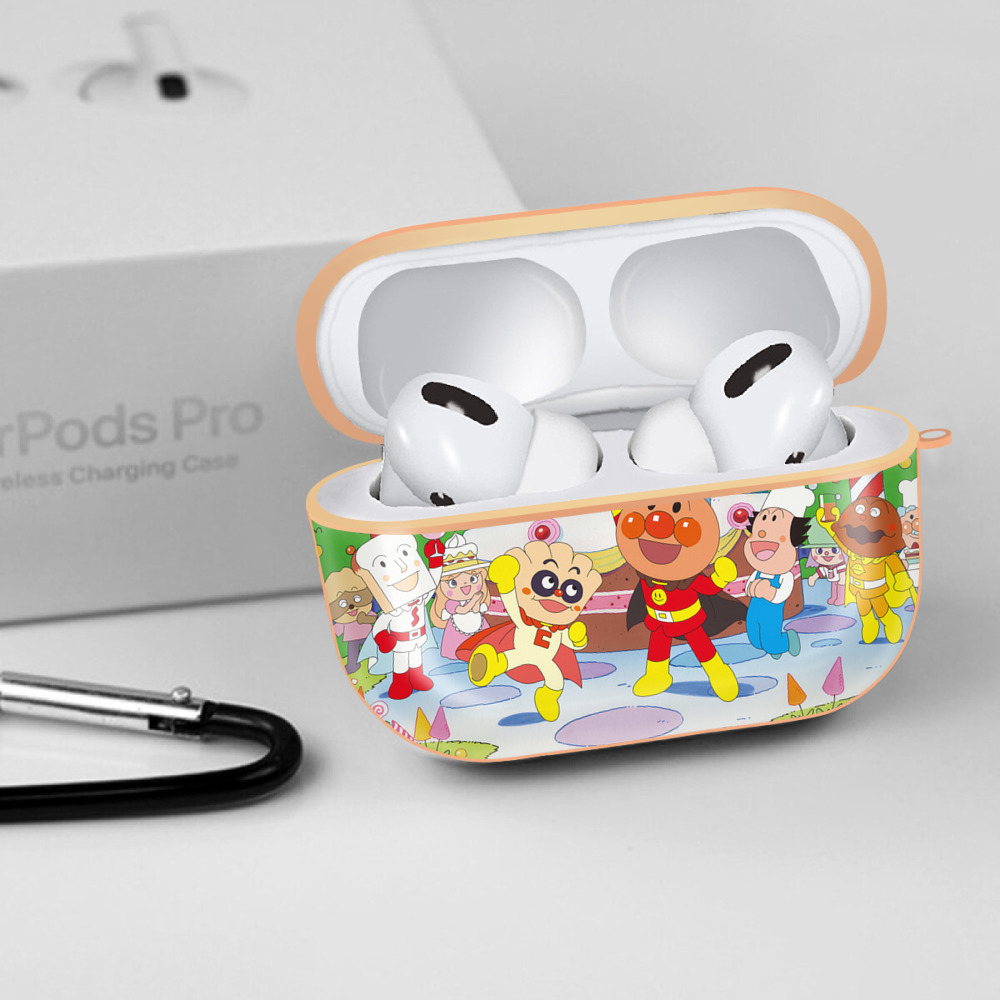 アンパンマン Anpanman 【AirPods Pro用】ハードシェル保護ケース｜耐衝撃・防指紋・カラビナ付き商品仕様