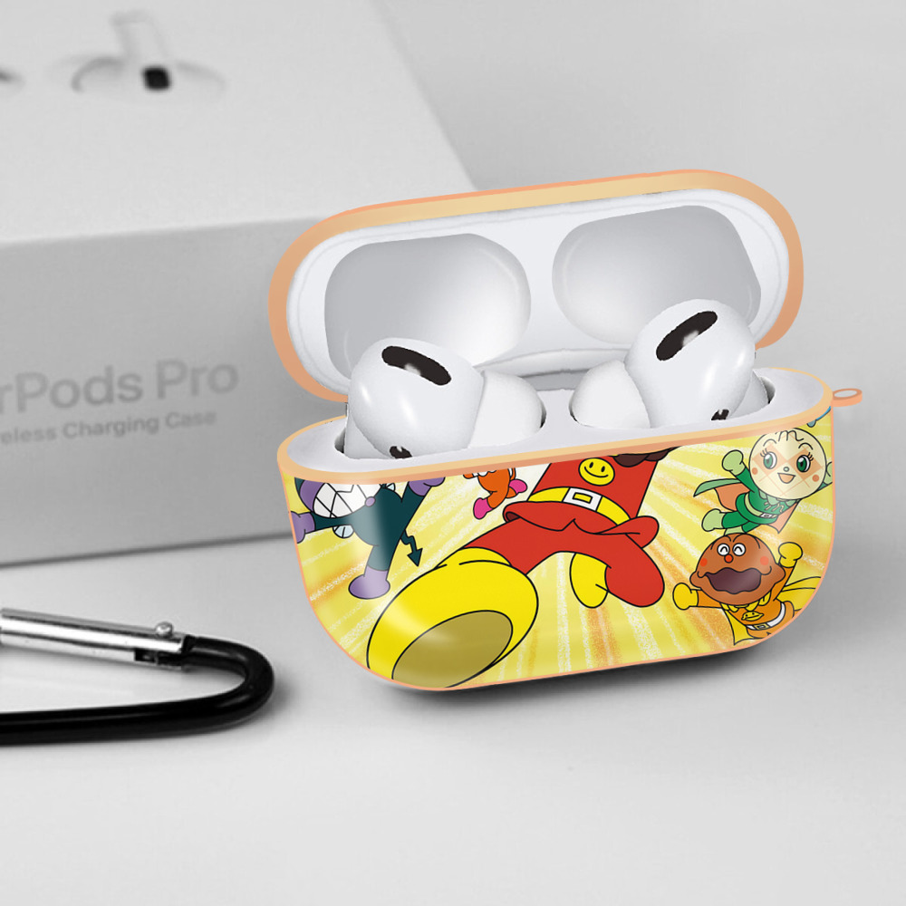 アンパンマン Anpanman 【AirPods Pro用】ハードシェル保護ケース｜耐衝撃・防指紋・カラビナ付き商品仕様