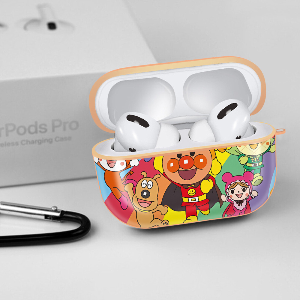 アンパンマン Anpanman 【AirPods Pro用】ハードシェル保護ケース｜耐衝撃・防指紋・カラビナ付き商品仕様