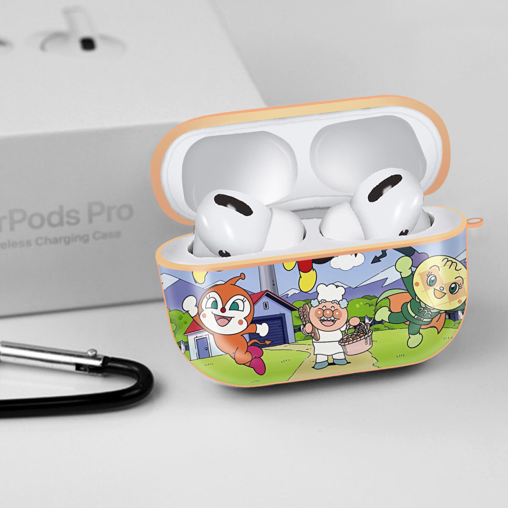アンパンマン Anpanman 【AirPods Pro用】ハードシェル保護ケース｜耐衝撃・防指紋・カラビナ付き商品仕様