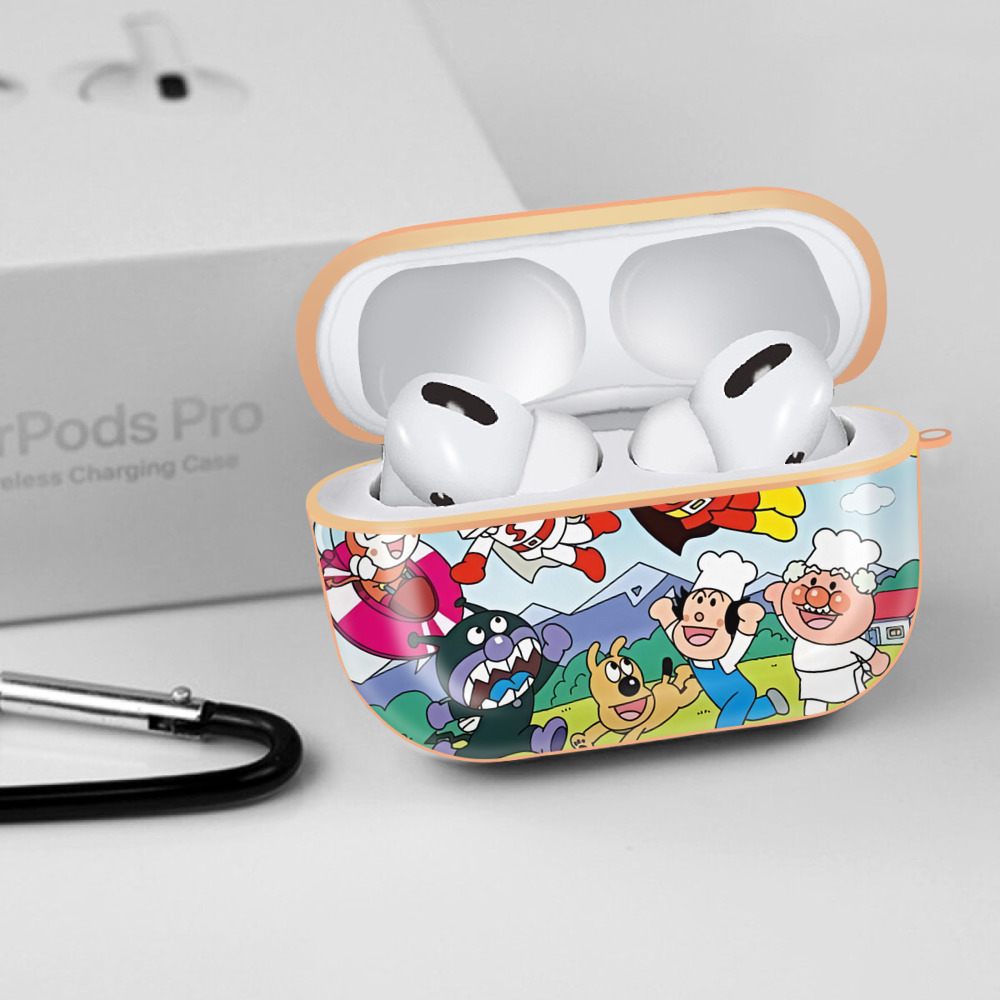 アンパンマン Anpanman 【AirPods Pro用】ハードシェル保護ケース｜耐衝撃・防指紋・カラビナ付き商品仕様