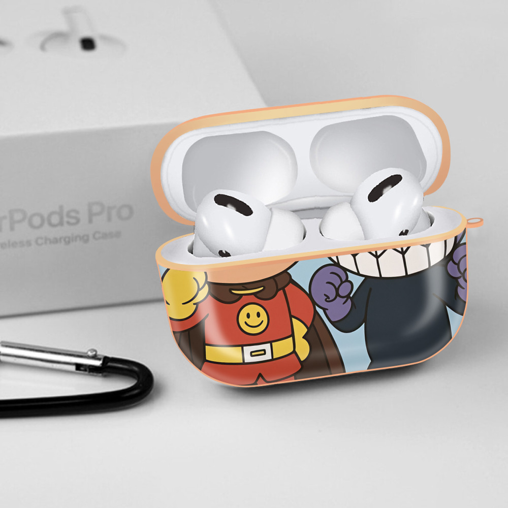アンパンマン Anpanman 【AirPods Pro用】ハードシェル保護ケース｜耐衝撃・防指紋・カラビナ付き商品仕様