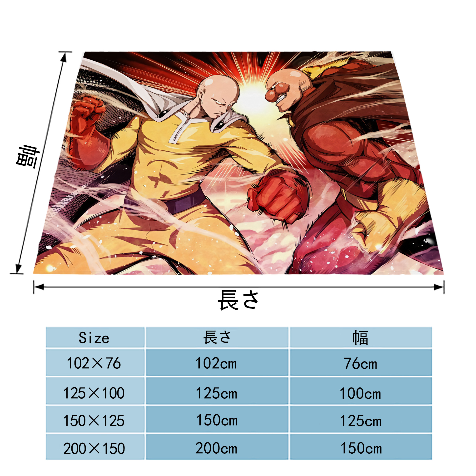 アンパンマン Anpanman フランネルブランケット・多サイズ対応（横型）