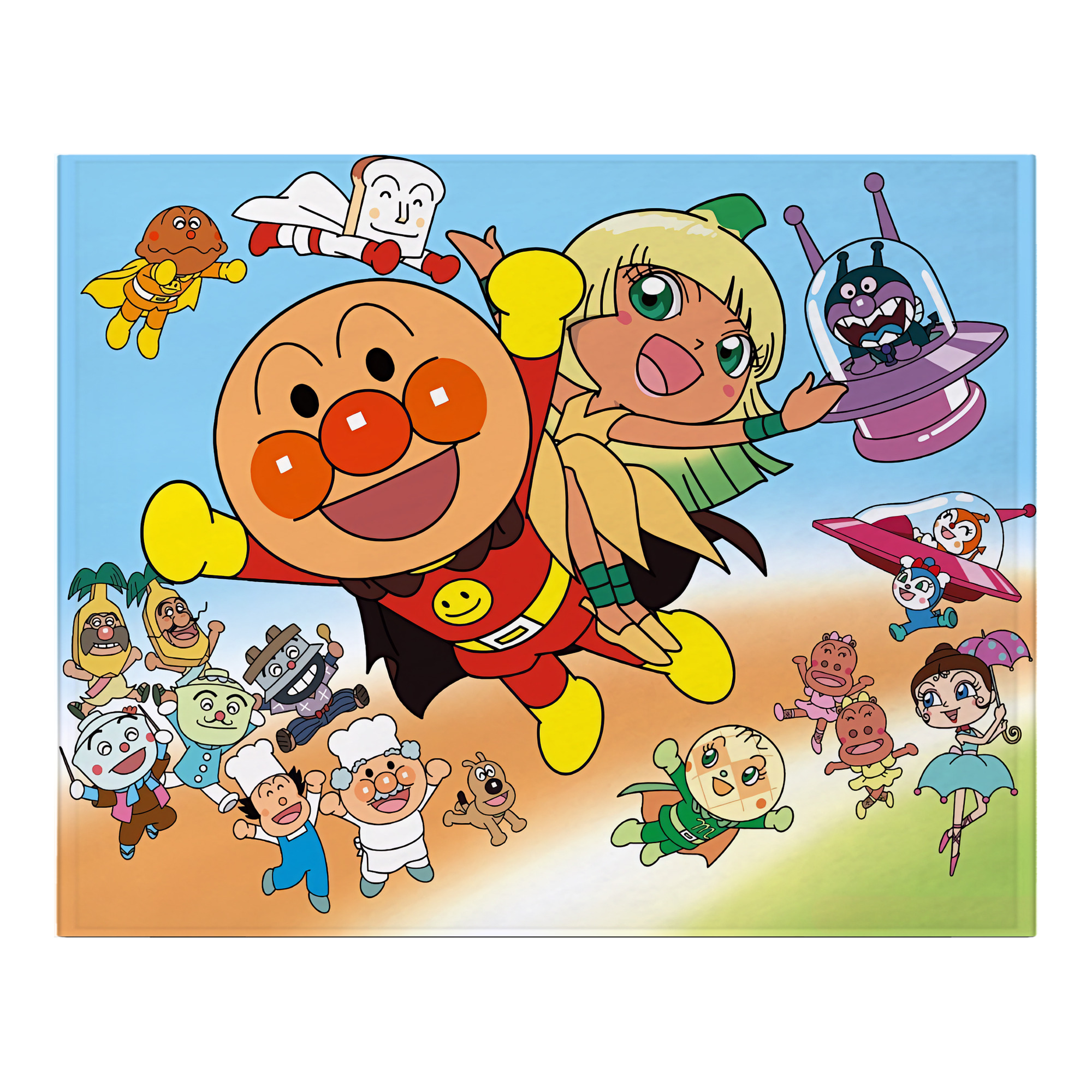 （画像用） アンパンマン Anpanman フランネルブランケット・多サイズ対応（横型）