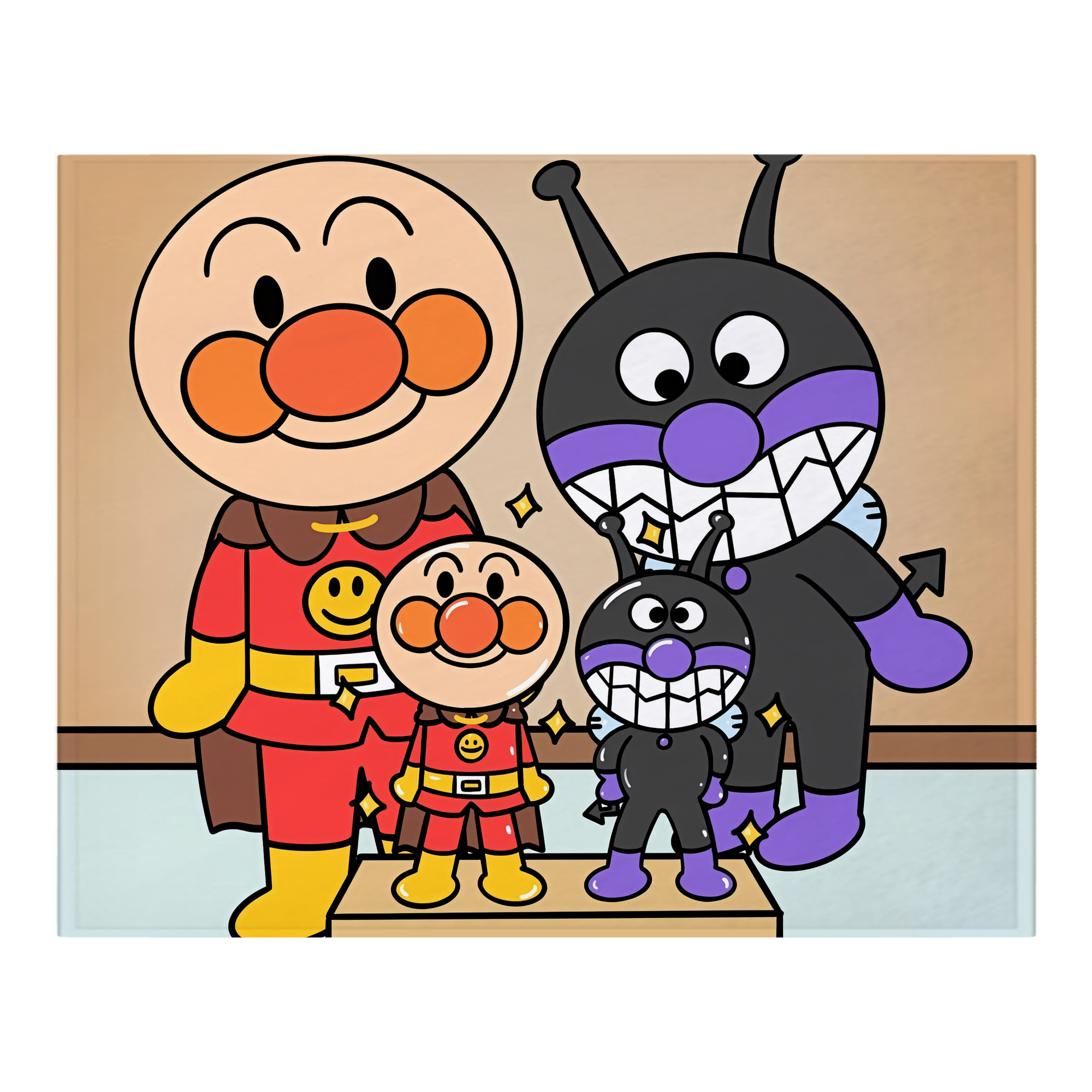 （画像用） アンパンマン Anpanman フランネルブランケット・多サイズ対応（横型）