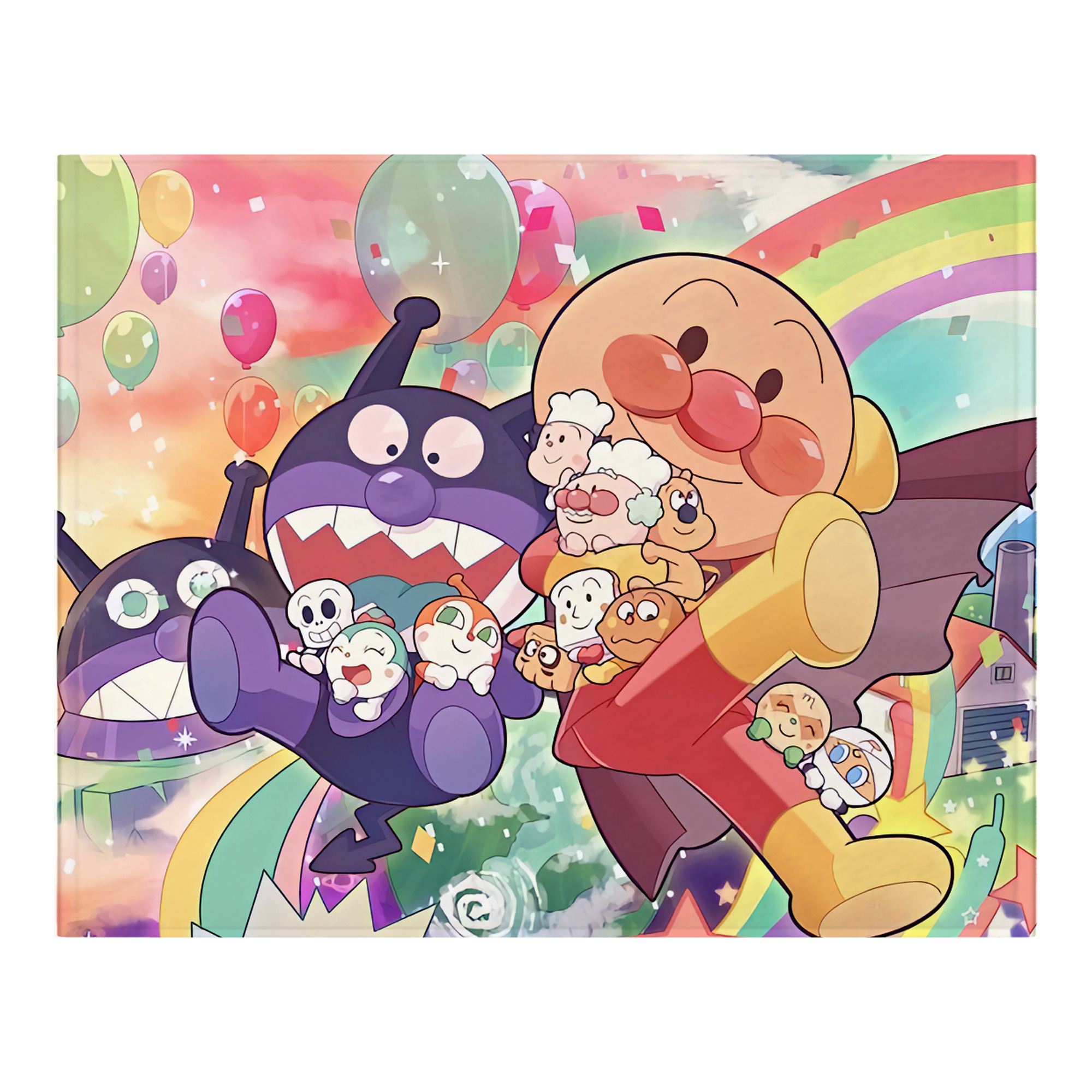 （画像用） アンパンマン Anpanman フランネルブランケット・多サイズ対応（横型）