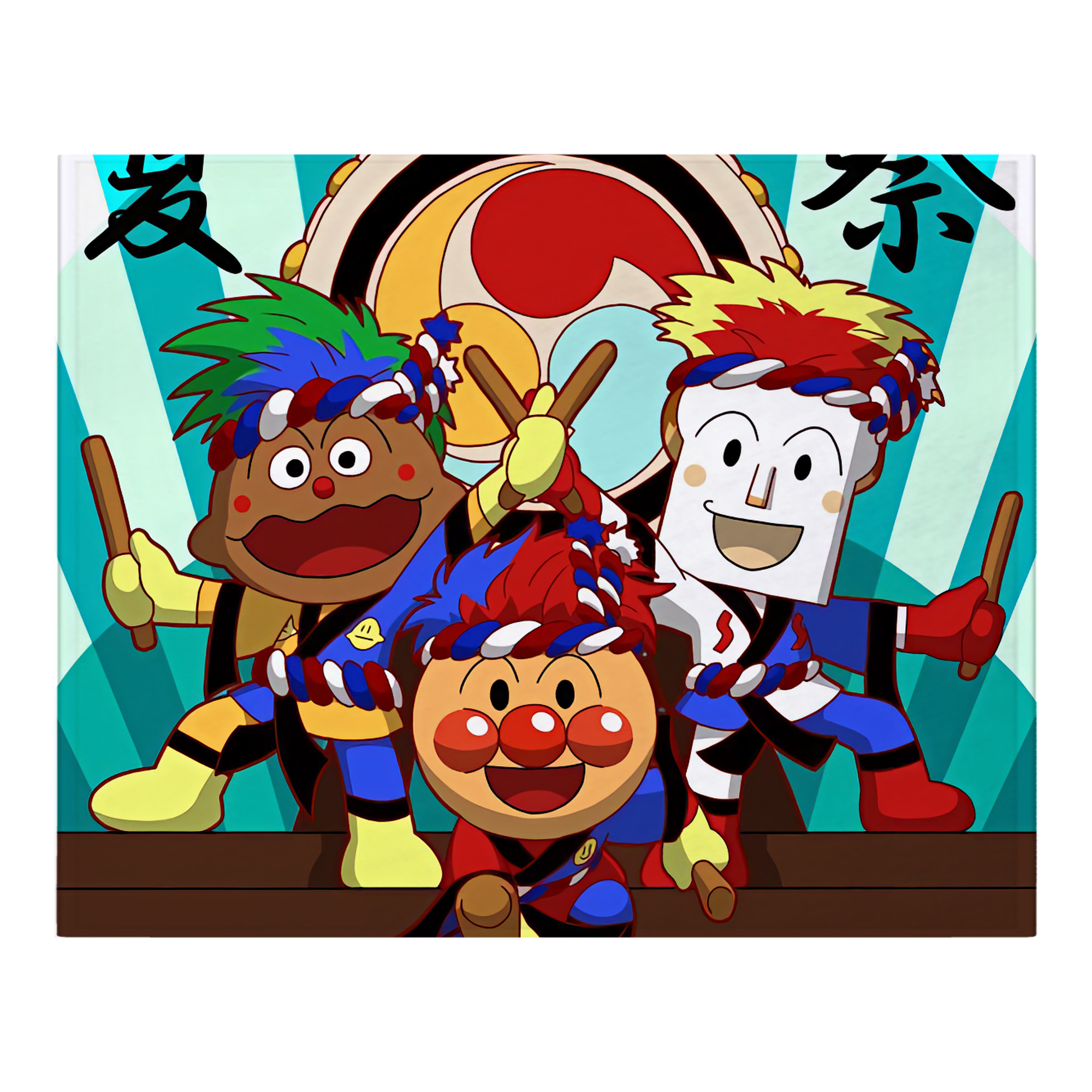（画像用） アンパンマン Anpanman フランネルブランケット・多サイズ対応（横型）