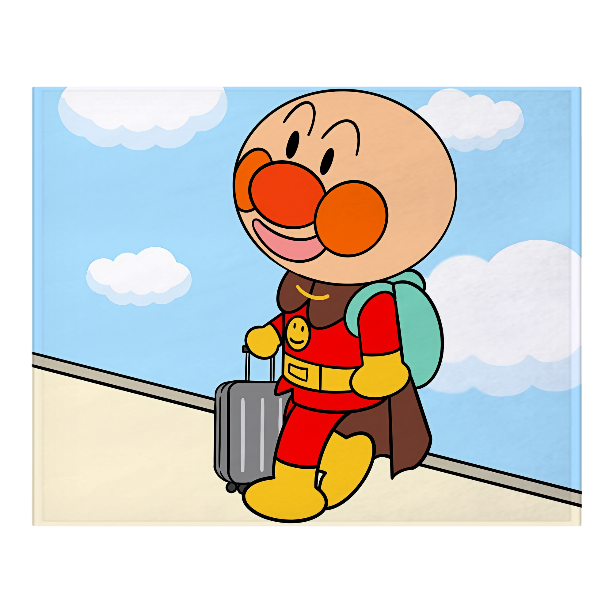 （画像用） アンパンマン Anpanman フランネルブランケット・多サイズ対応（横型）