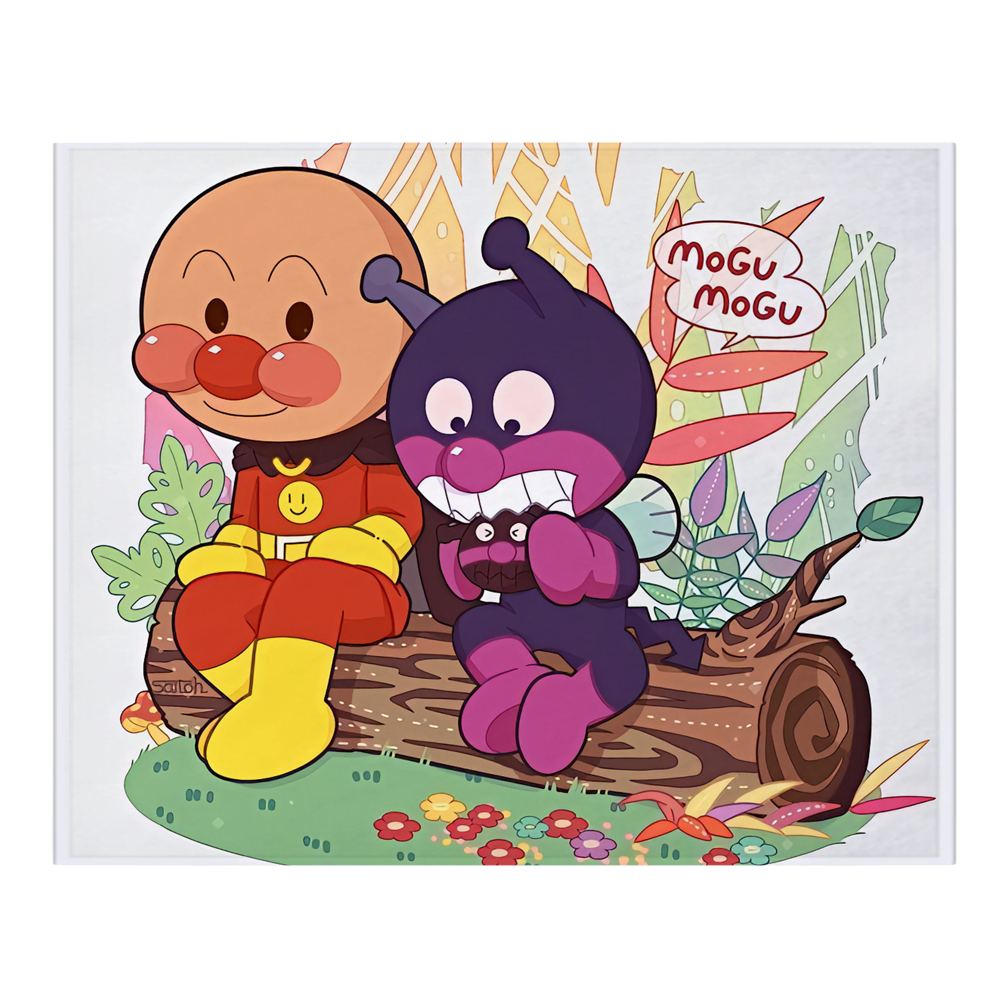 （画像用） アンパンマン Anpanman フランネルブランケット・多サイズ対応（横型）
