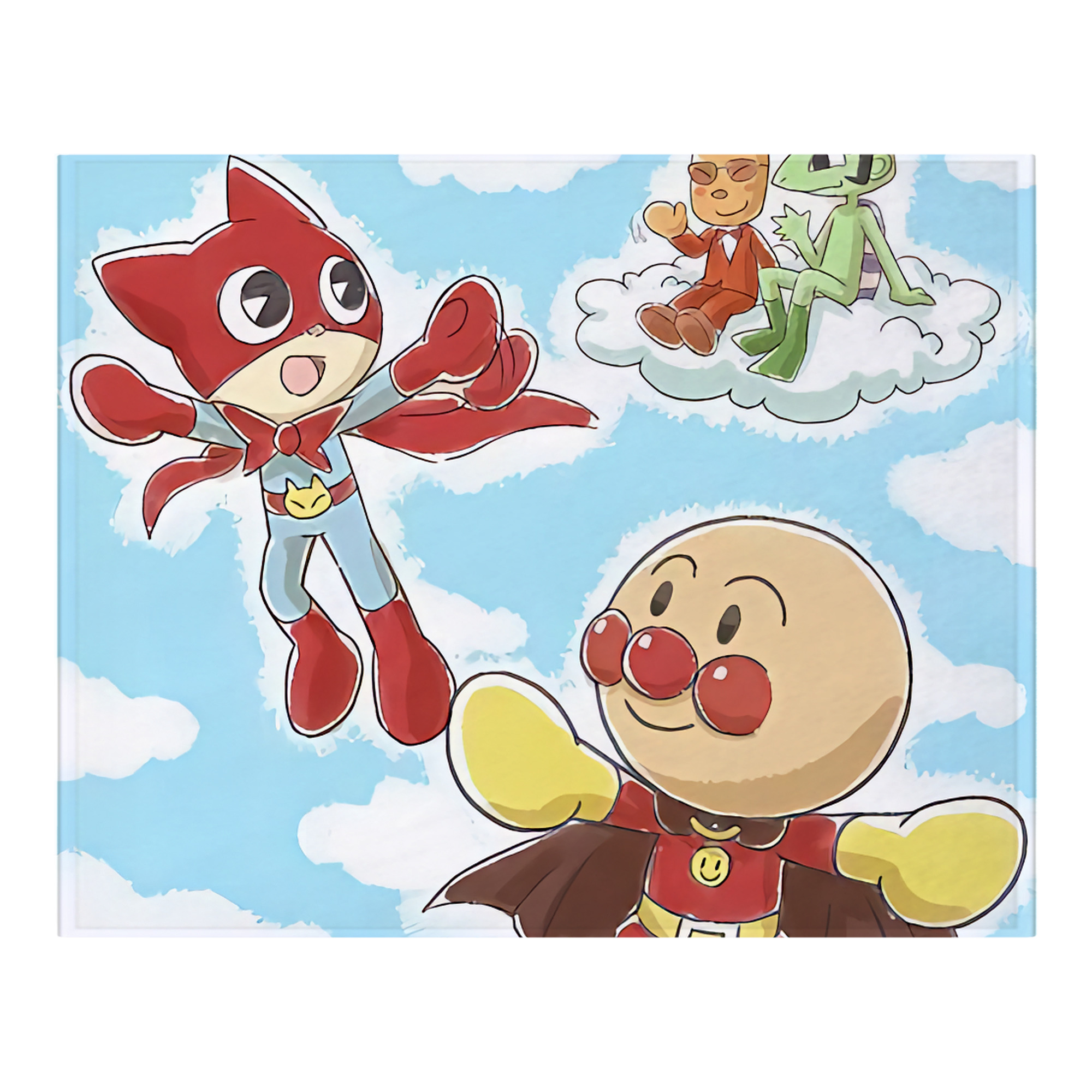 （画像用） アンパンマン Anpanman フランネルブランケット・多サイズ対応（横型）