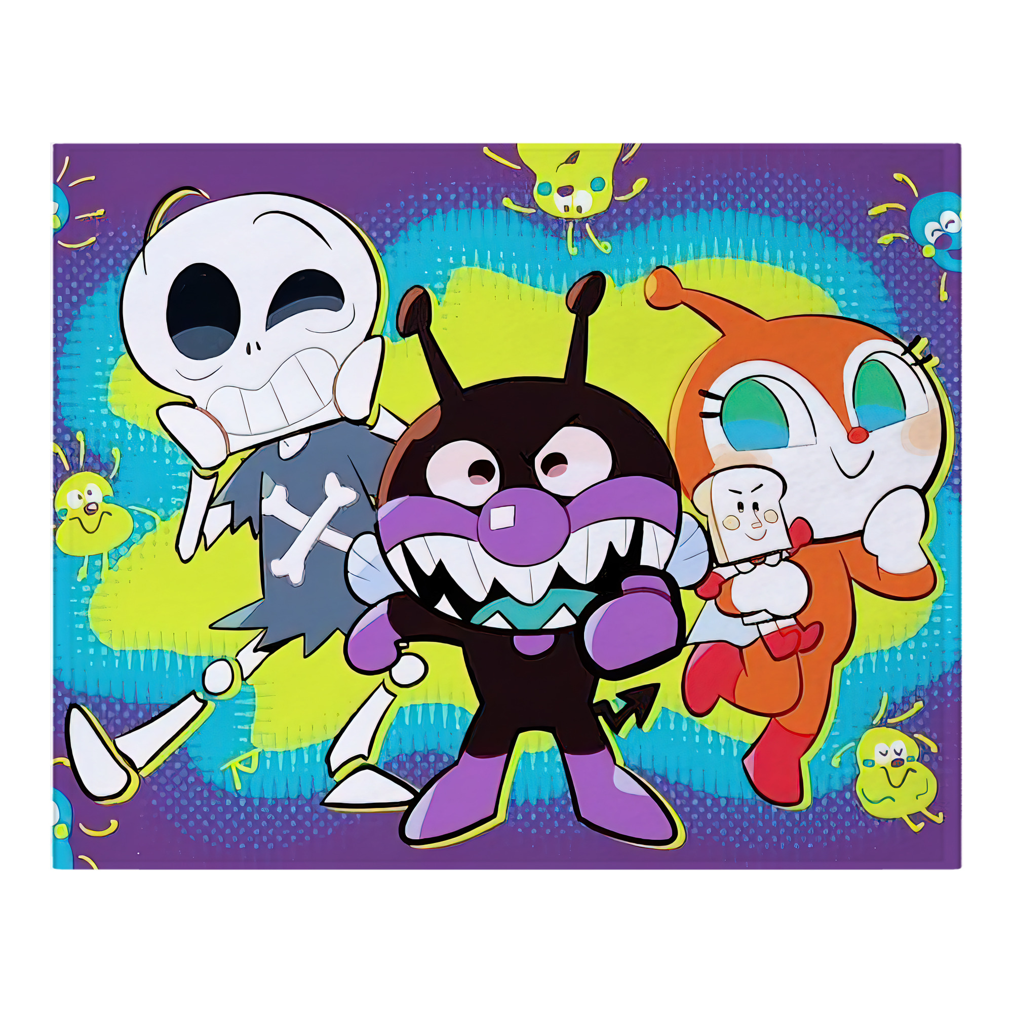 （画像用） アンパンマン Anpanman フランネルブランケット・多サイズ対応（横型）