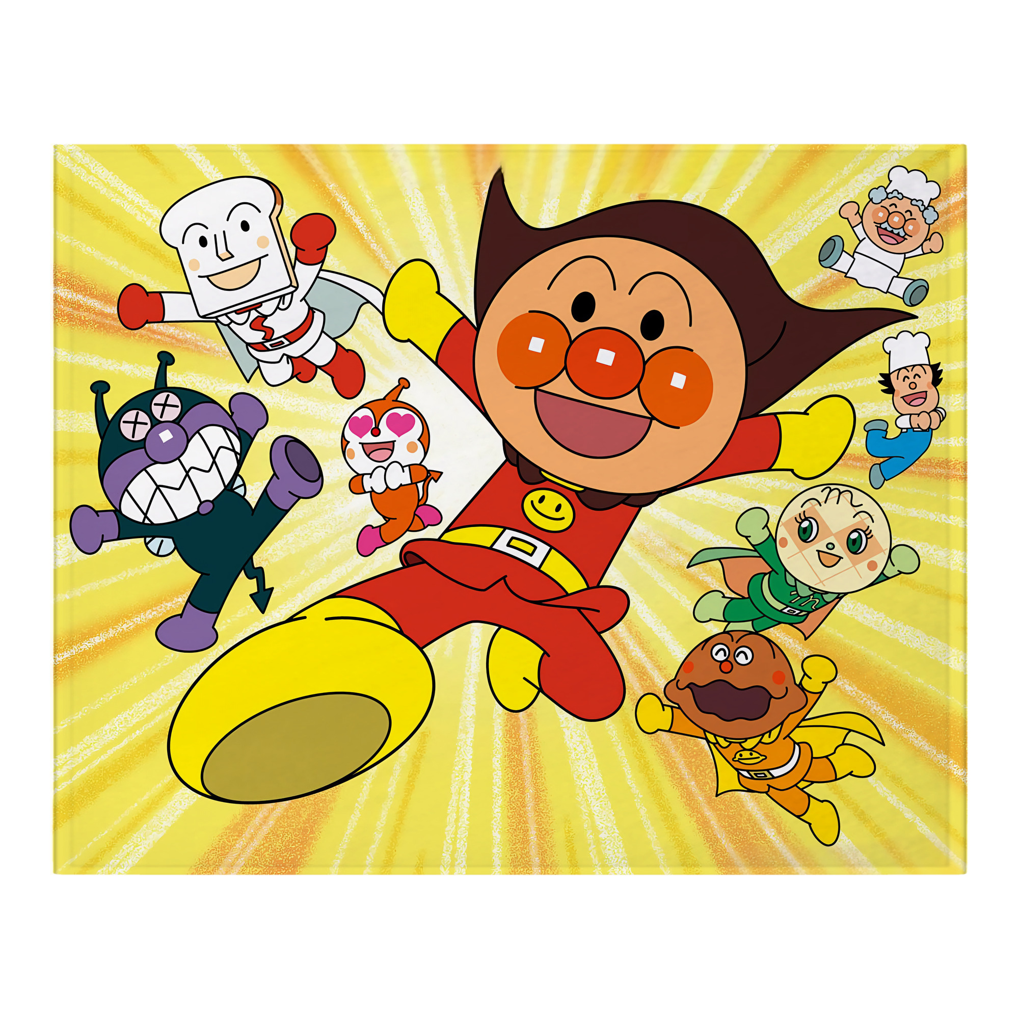 （画像用） アンパンマン Anpanman フランネルブランケット・多サイズ対応（横型）