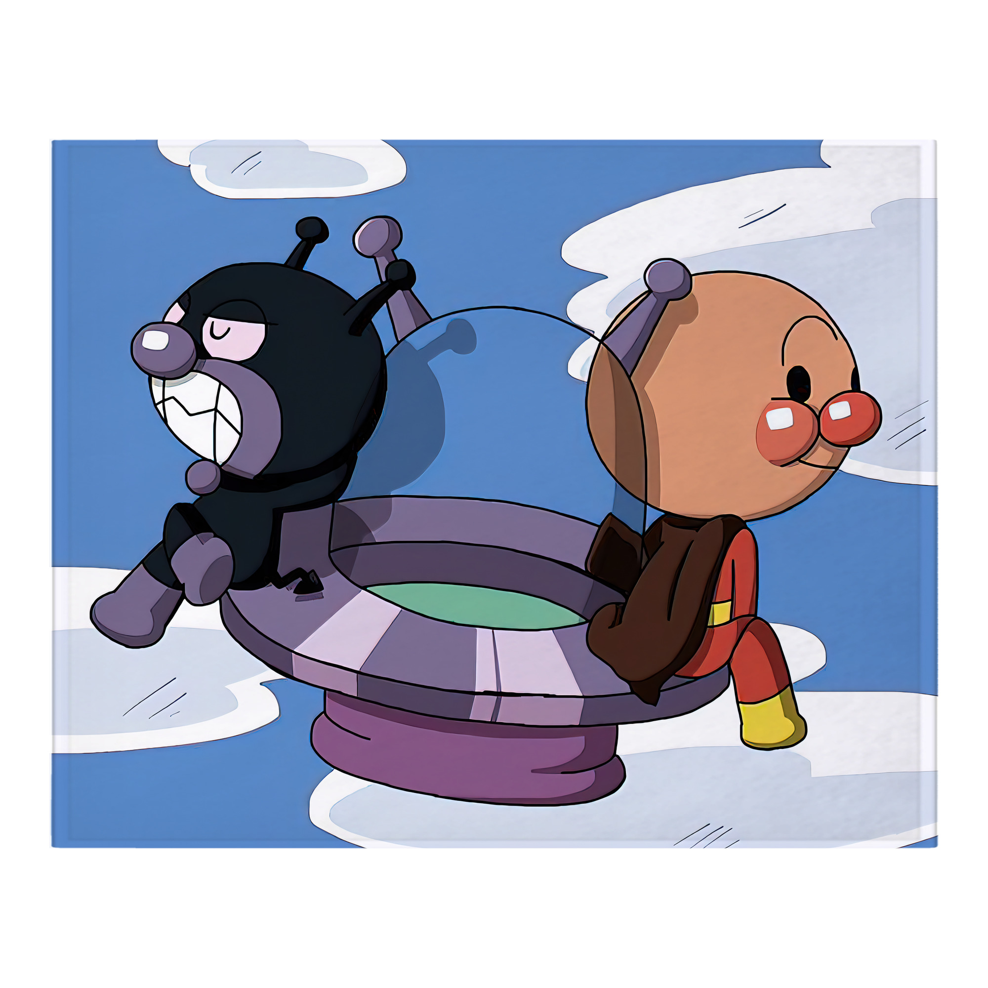 （画像用） アンパンマン Anpanman フランネルブランケット・多サイズ対応（横型）