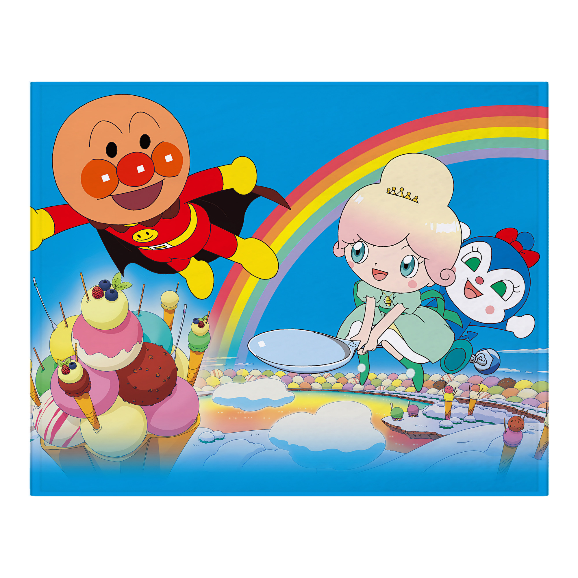 （画像用） アンパンマン Anpanman フランネルブランケット・多サイズ対応（横型）