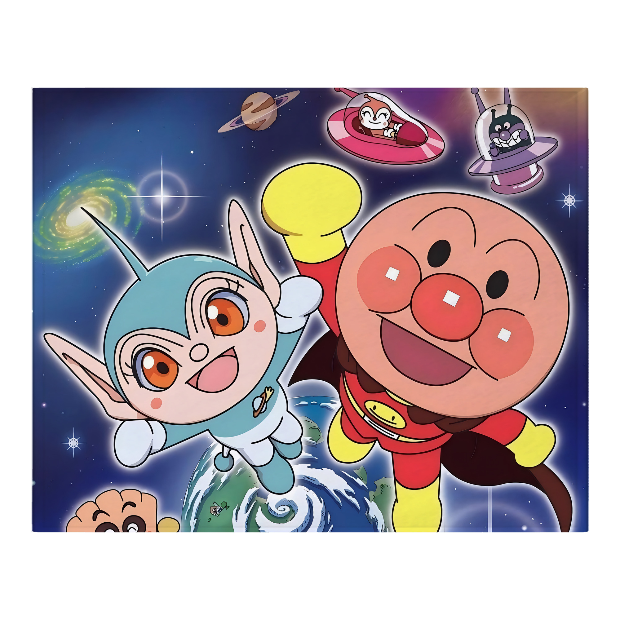 （画像用） アンパンマン Anpanman フランネルブランケット・多サイズ対応（横型）