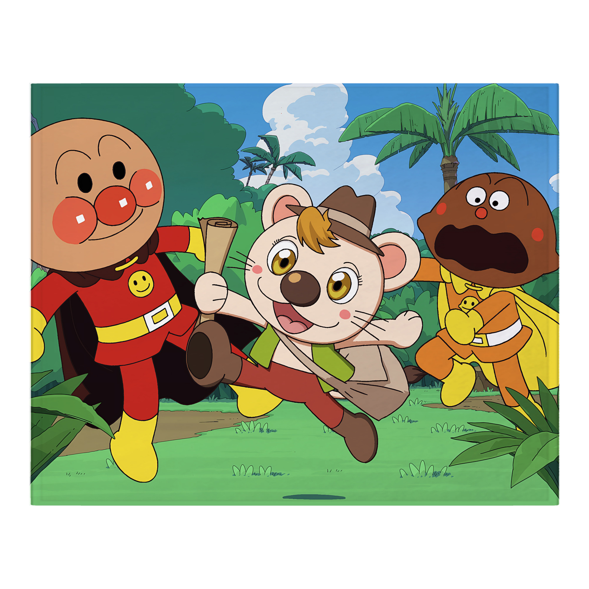 （画像用） アンパンマン Anpanman フランネルブランケット・多サイズ対応（横型）