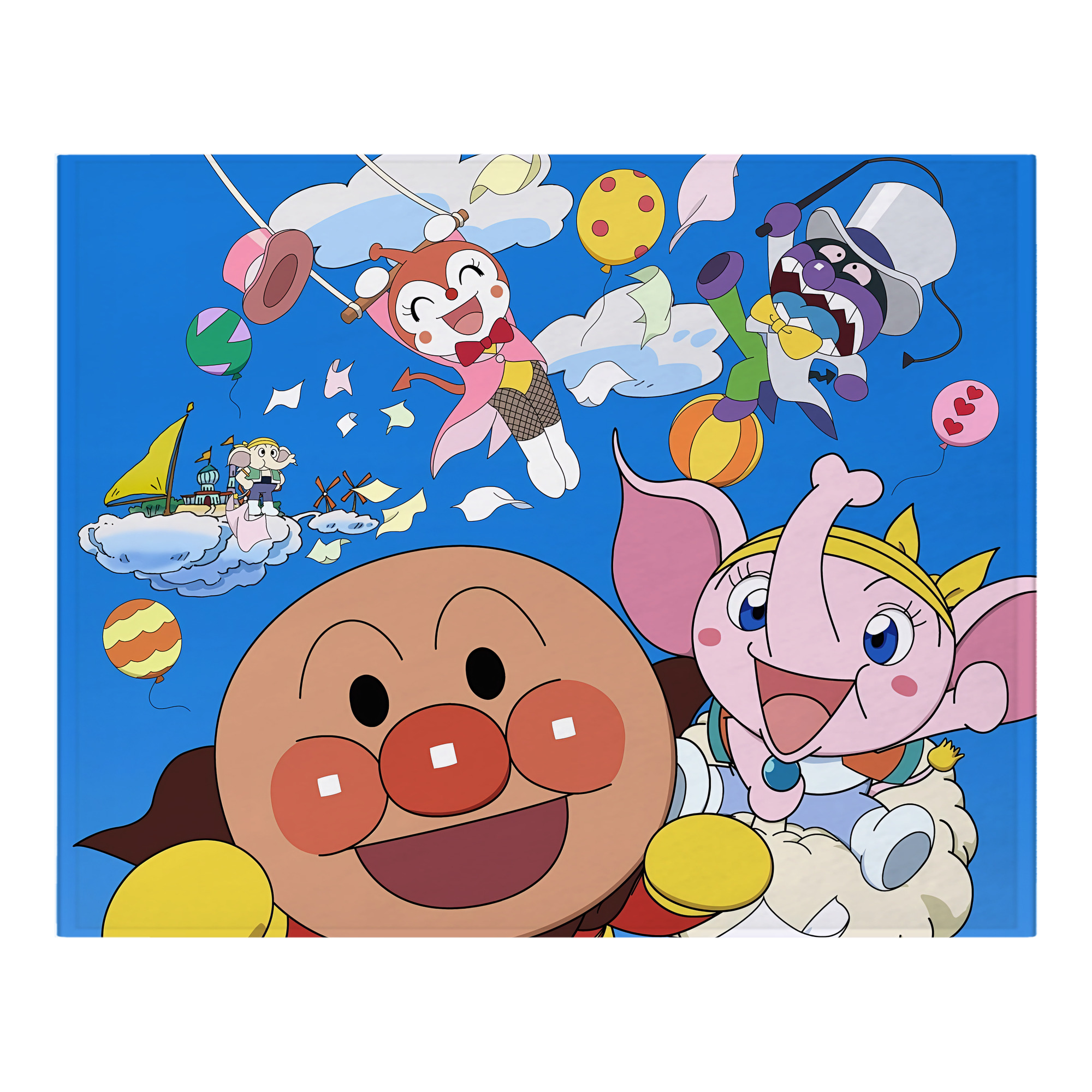 （画像用） アンパンマン Anpanman フランネルブランケット・多サイズ対応（横型）