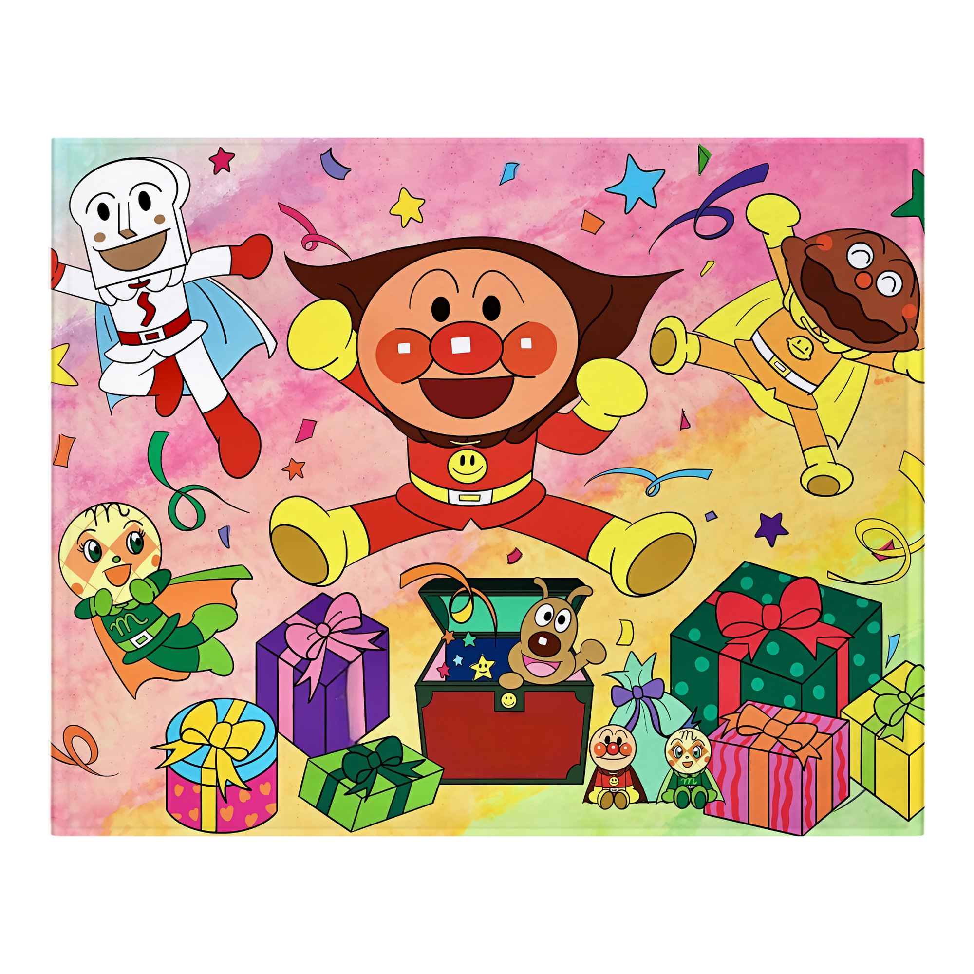 （画像用） アンパンマン Anpanman フランネルブランケット・多サイズ対応（横型）
