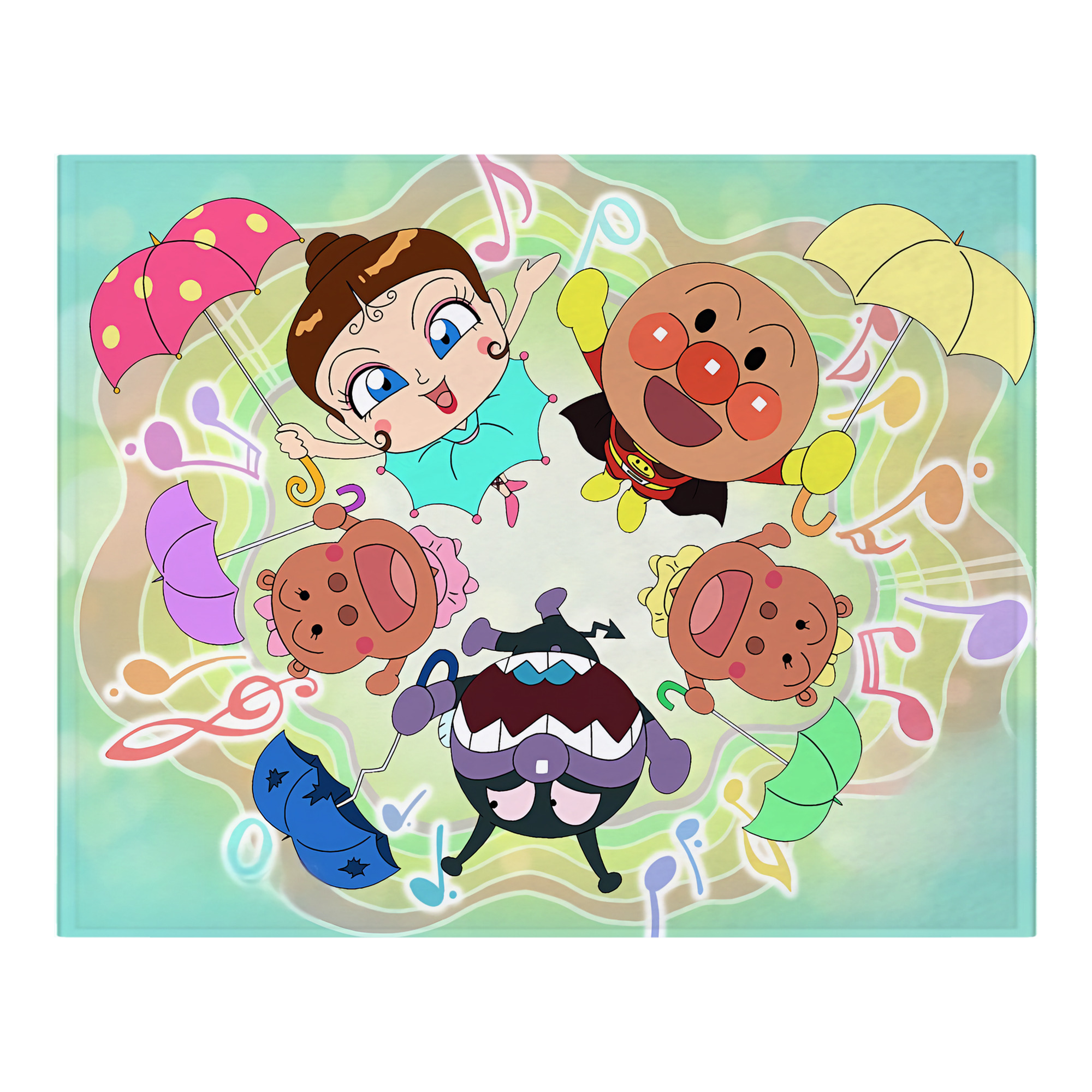 （画像用） アンパンマン Anpanman フランネルブランケット・多サイズ対応（横型）
