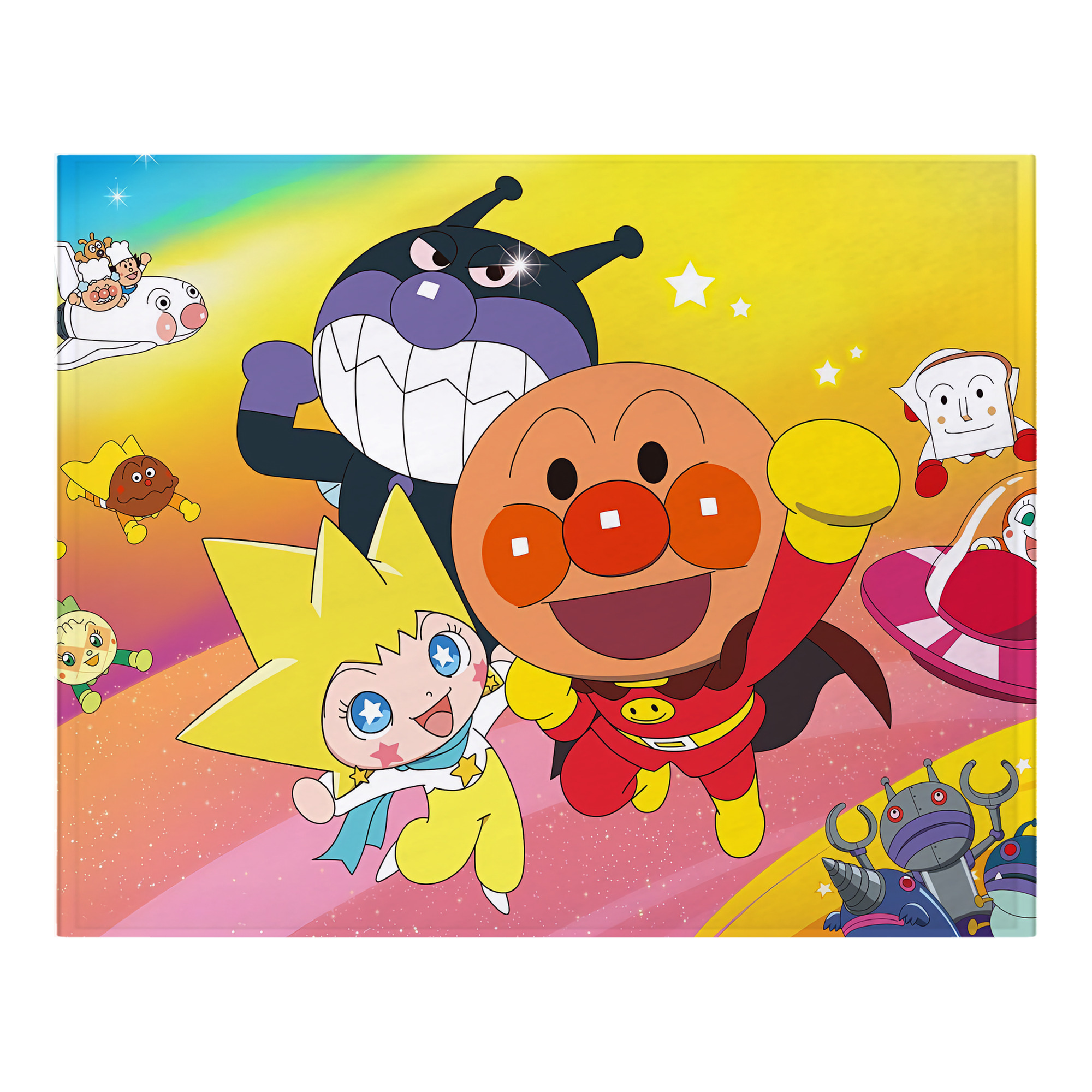 （画像用） アンパンマン Anpanman フランネルブランケット・多サイズ対応（横型）