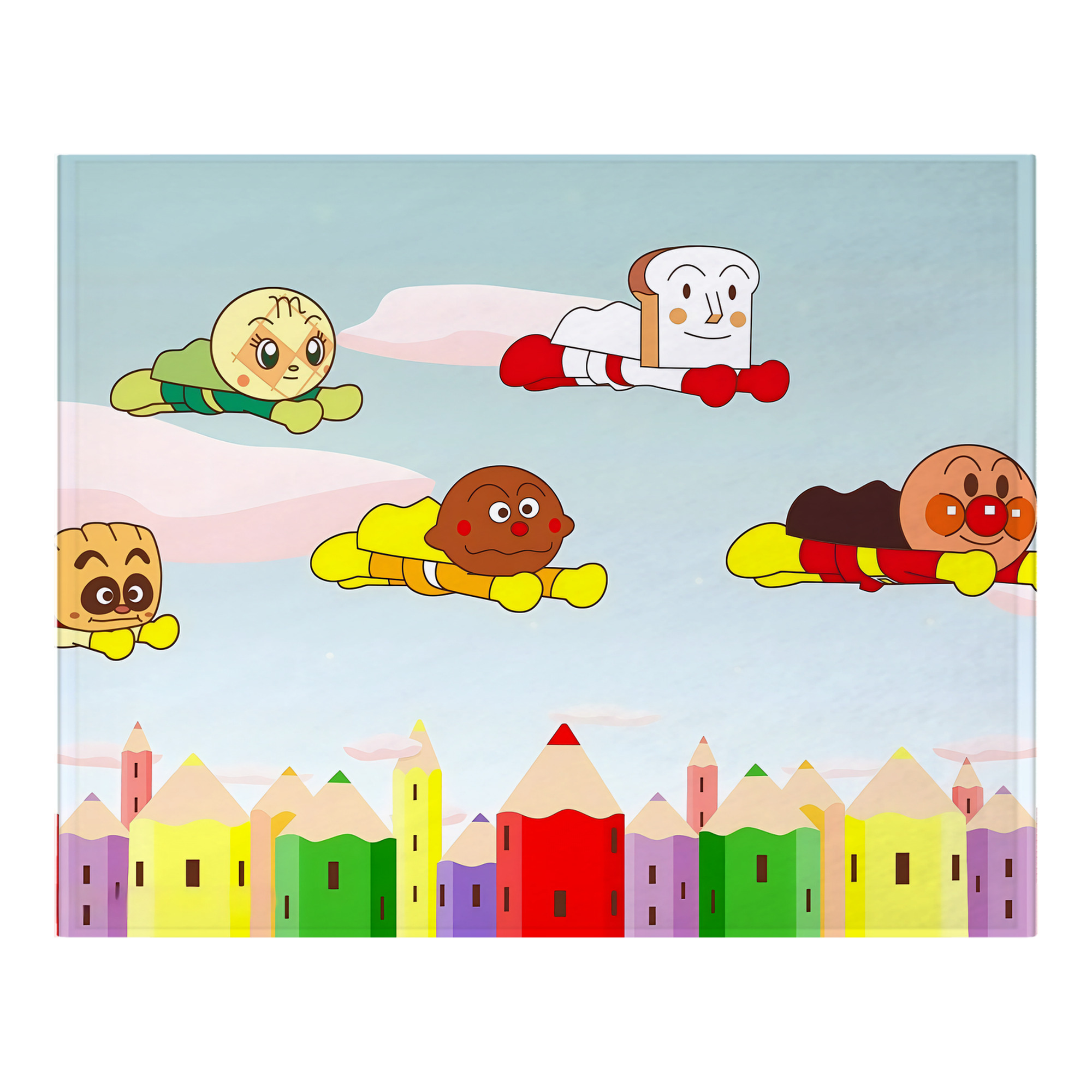 （画像用） アンパンマン Anpanman フランネルブランケット・多サイズ対応（横型）