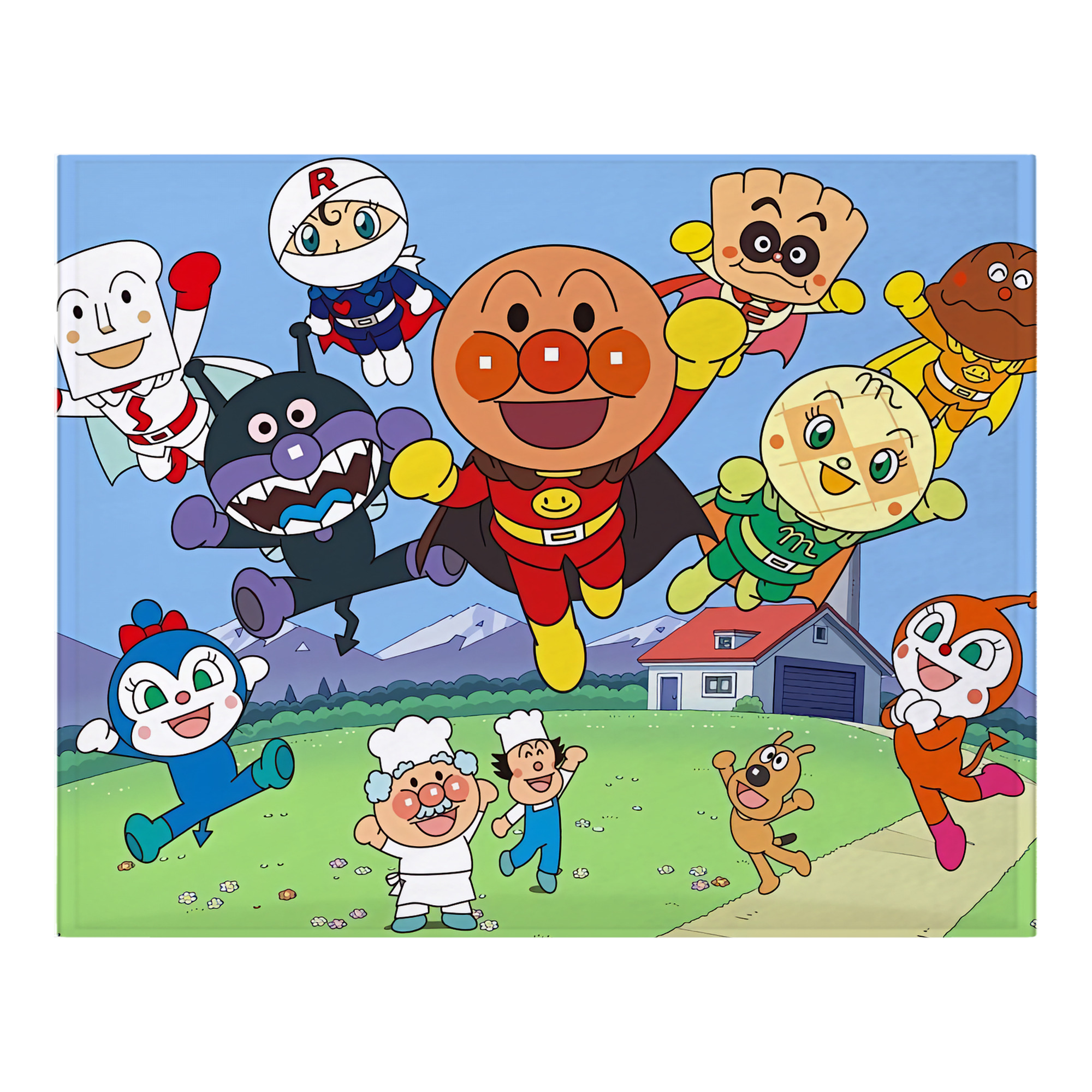 （画像用） アンパンマン Anpanman フランネルブランケット・多サイズ対応（横型）