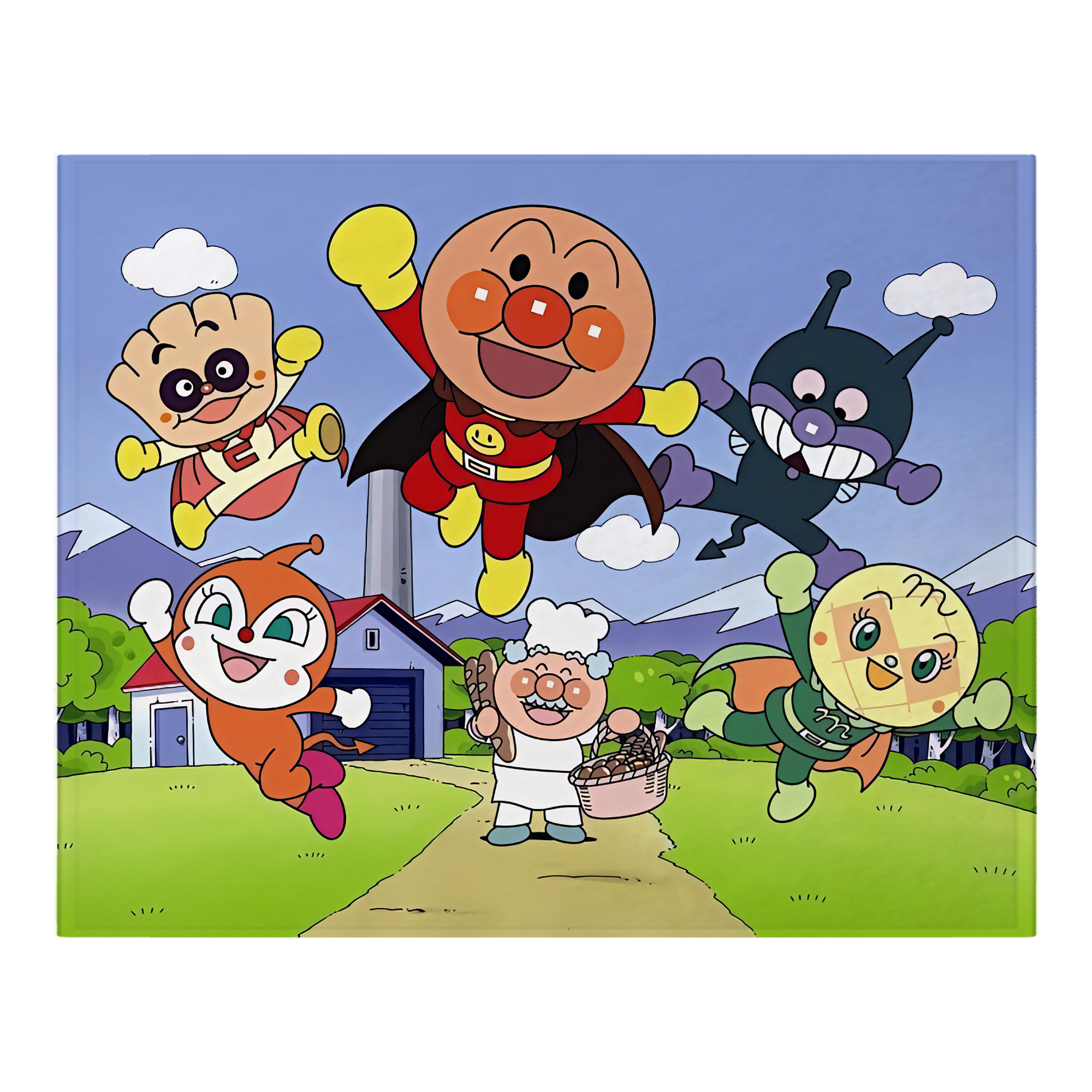 （画像用） アンパンマン Anpanman フランネルブランケット・多サイズ対応（横型）