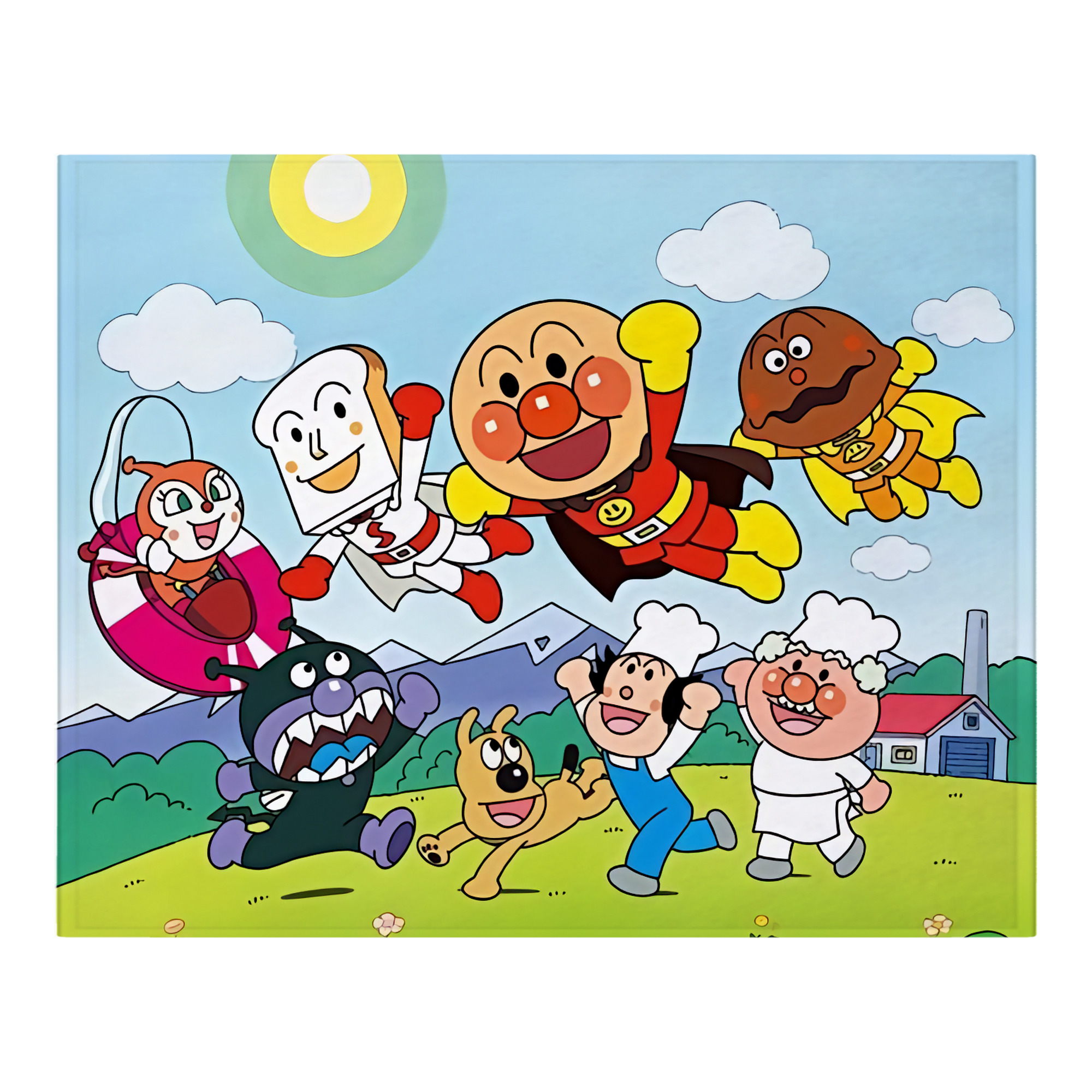 （画像用） アンパンマン Anpanman フランネルブランケット・多サイズ対応（横型）