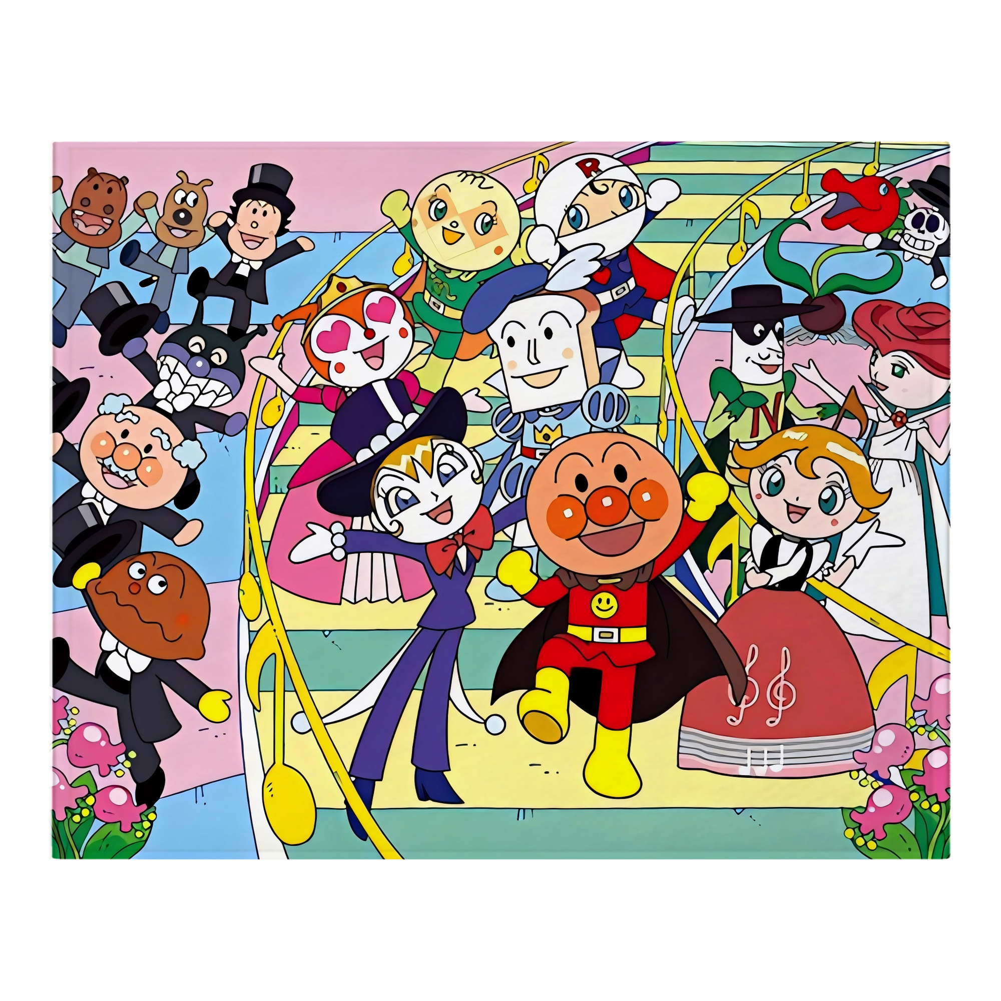 （画像用） アンパンマン Anpanman フランネルブランケット・多サイズ対応（横型）