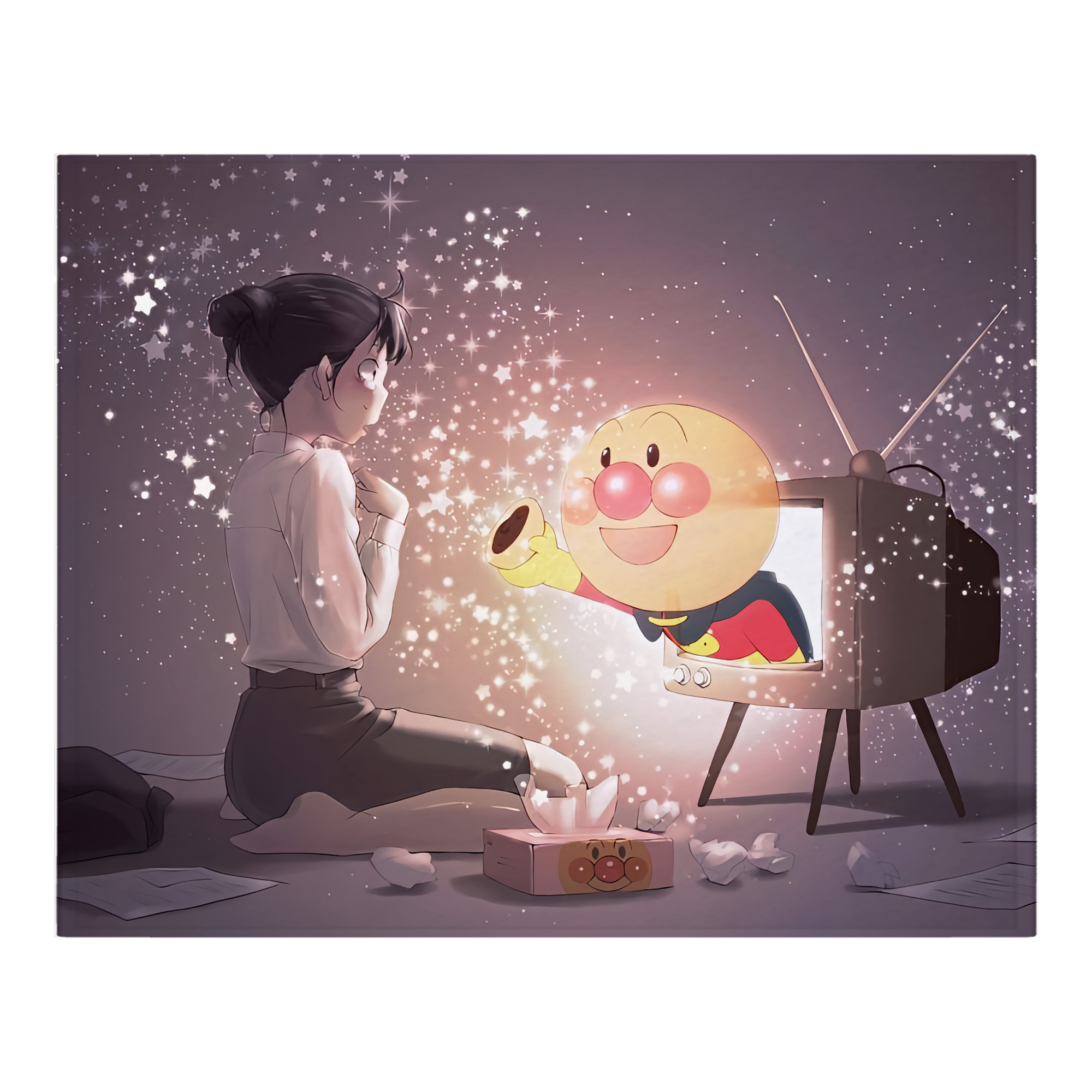 （画像用） アンパンマン Anpanman フランネルブランケット・多サイズ対応（横型）