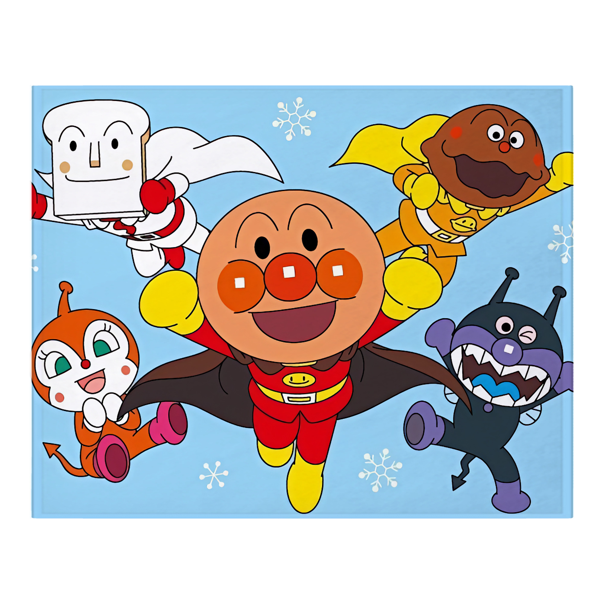 （画像用） アンパンマン Anpanman フランネルブランケット・多サイズ対応（横型）