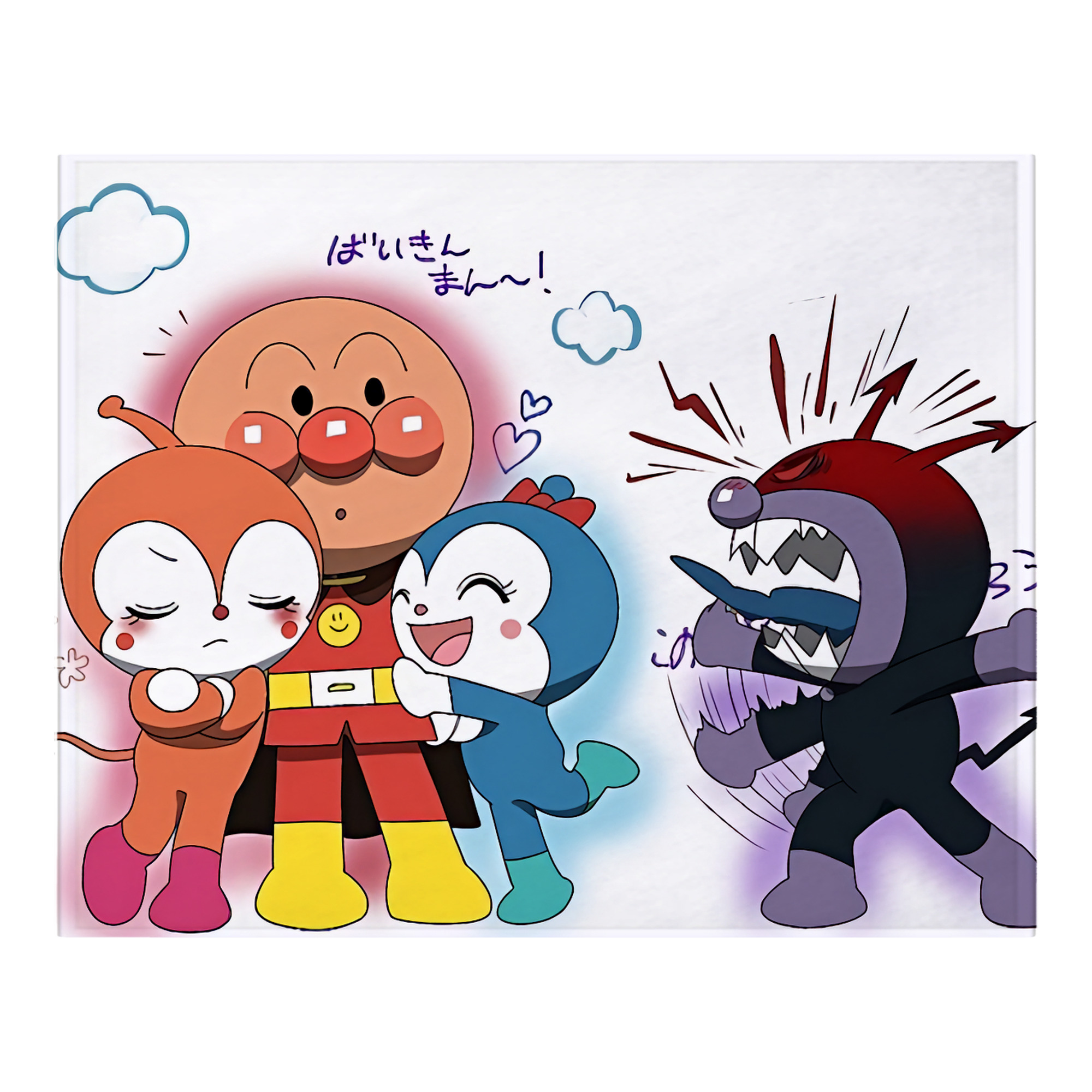 （画像用） アンパンマン Anpanman フランネルブランケット・多サイズ対応（横型）
