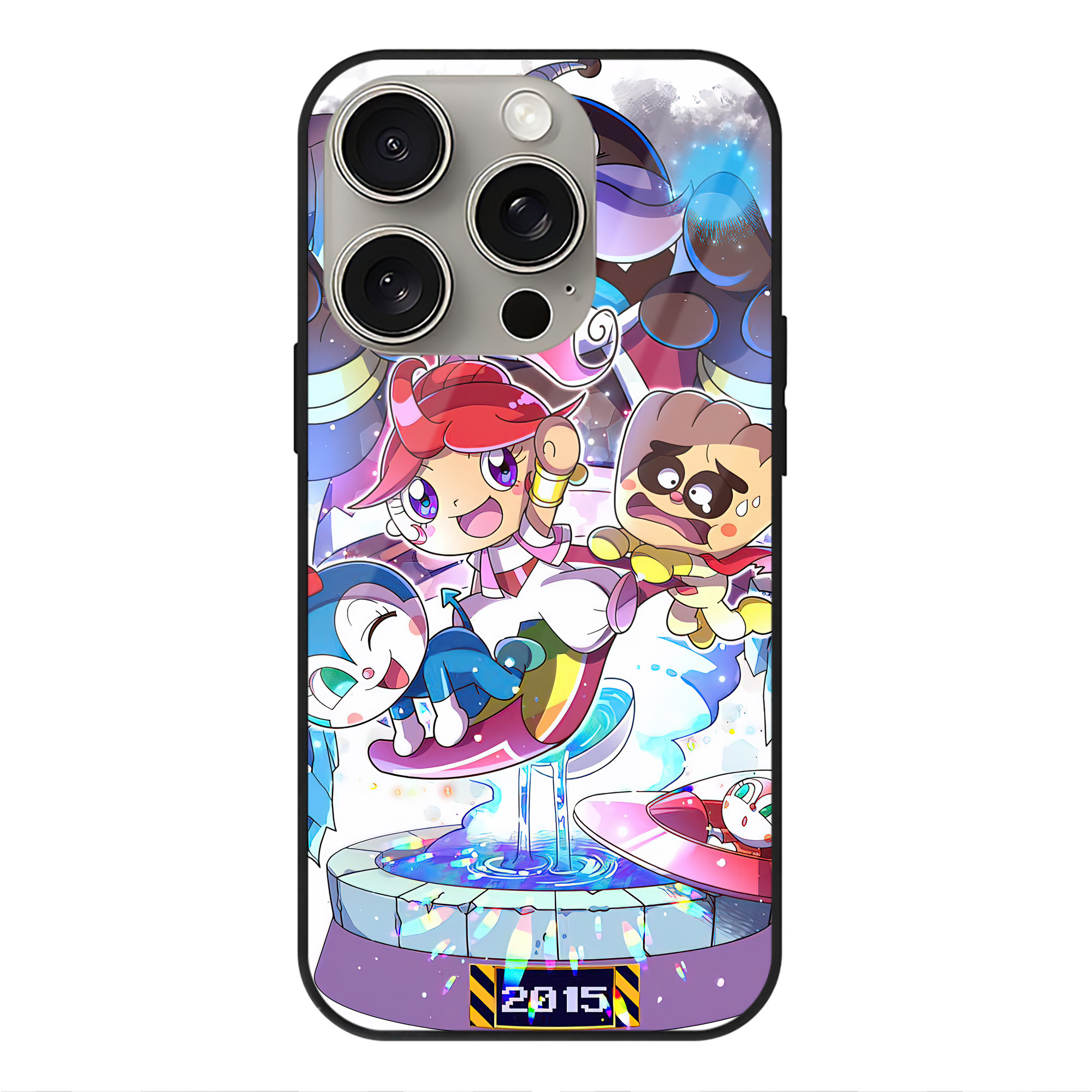 （画像用） アンパンマン Anpanman 【iPhone15Pro対応】スマホケース 耐衝撃＆黄変防止 背面ガラス