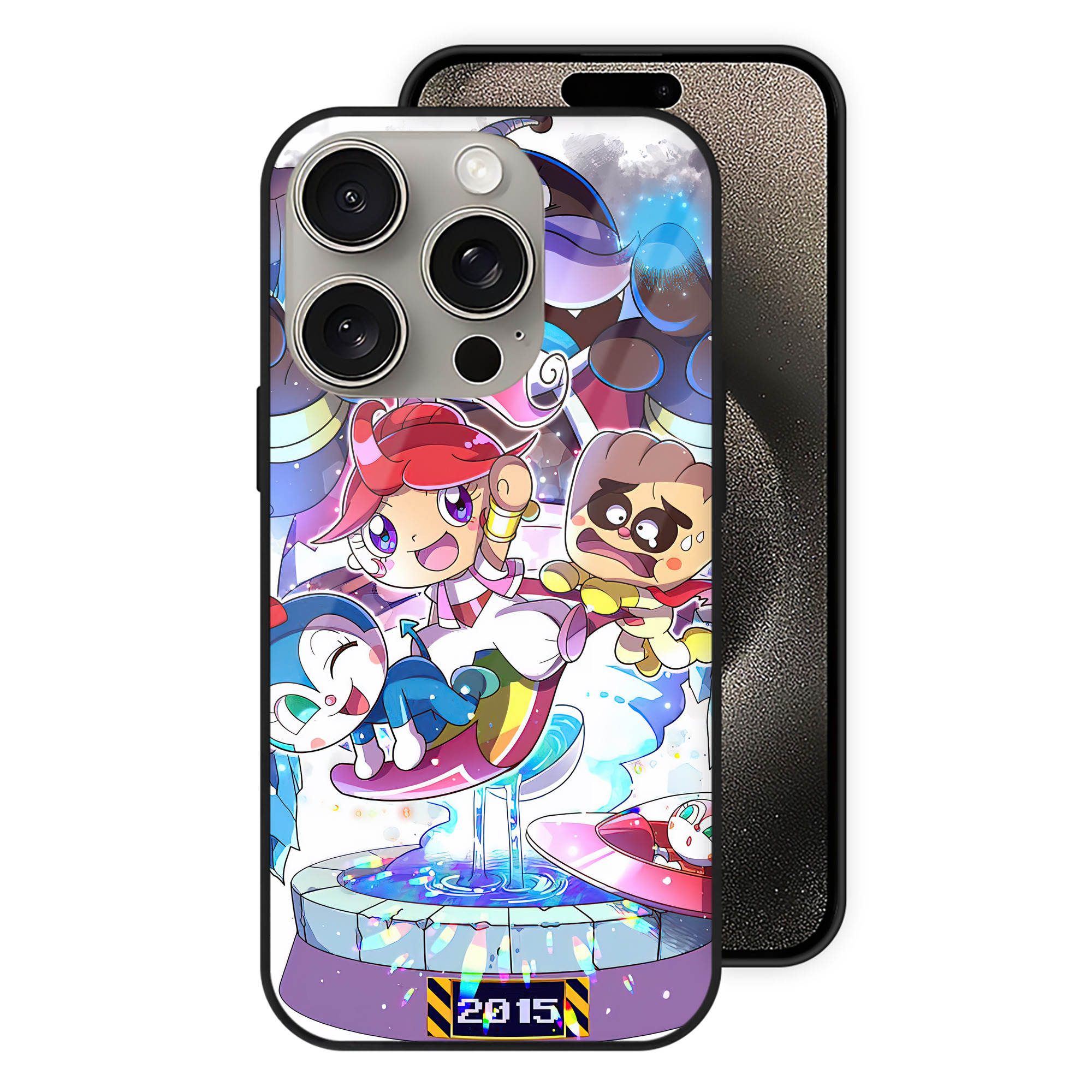 （画像用） アンパンマン Anpanman 【iPhone15Pro対応】スマホケース 耐衝撃＆黄変防止 背面ガラス