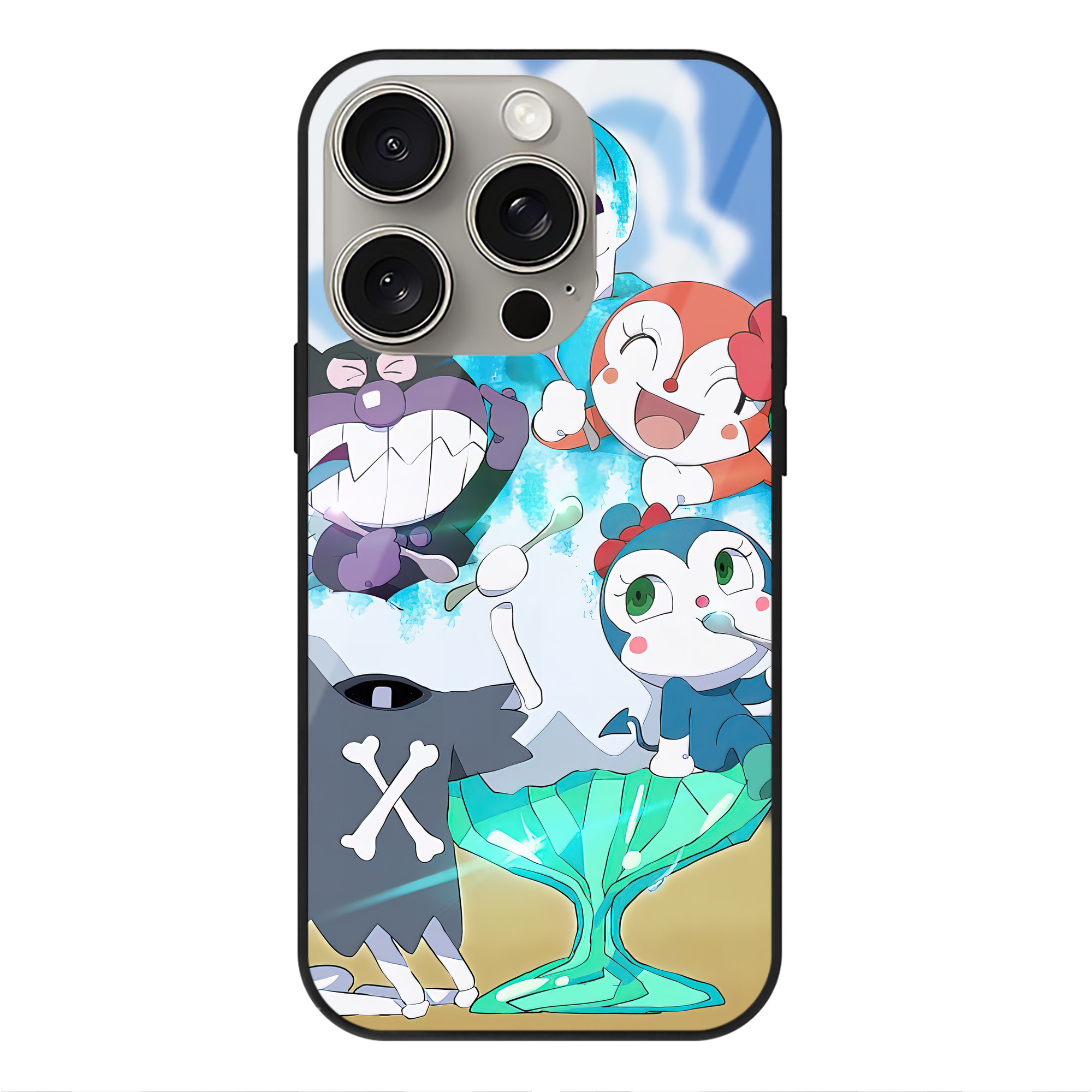 （画像用） アンパンマン Anpanman 【iPhone15Pro対応】スマホケース 耐衝撃＆黄変防止 背面ガラス