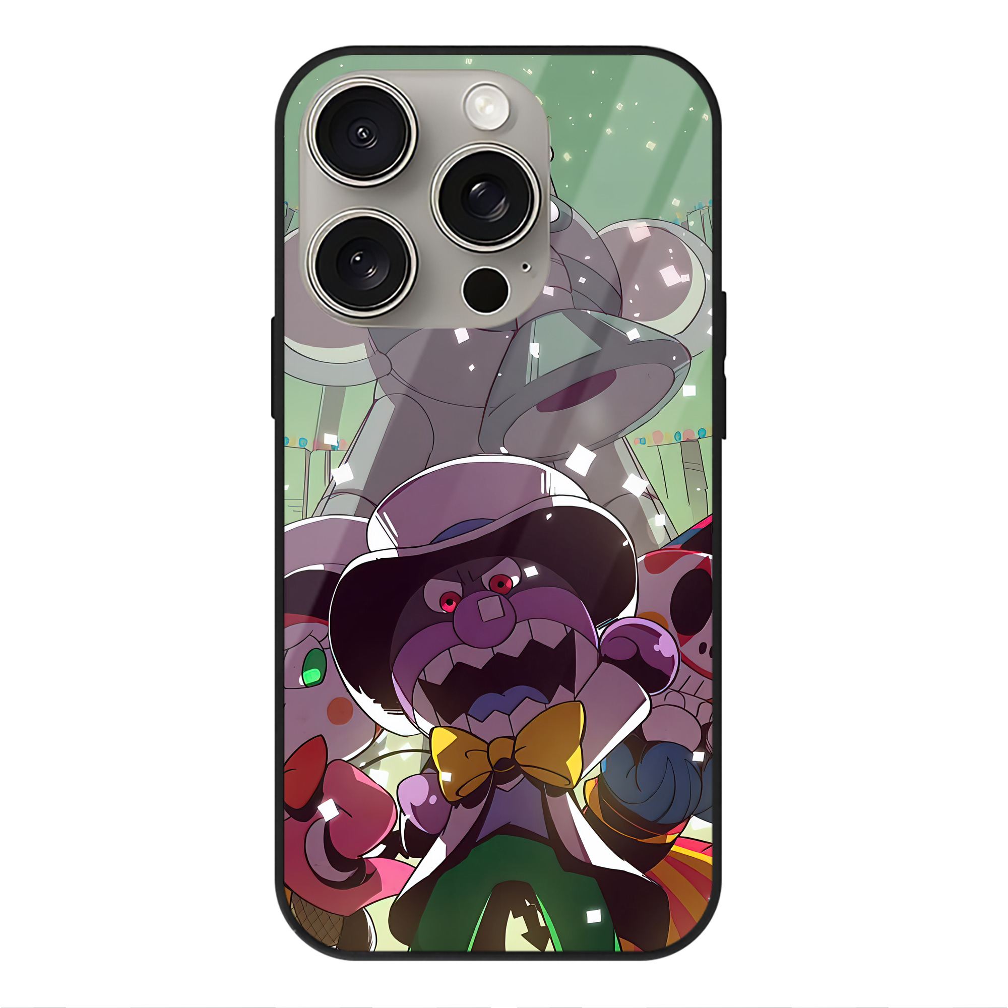 （画像用） アンパンマン Anpanman 【iPhone15Pro対応】スマホケース 耐衝撃＆黄変防止 背面ガラス