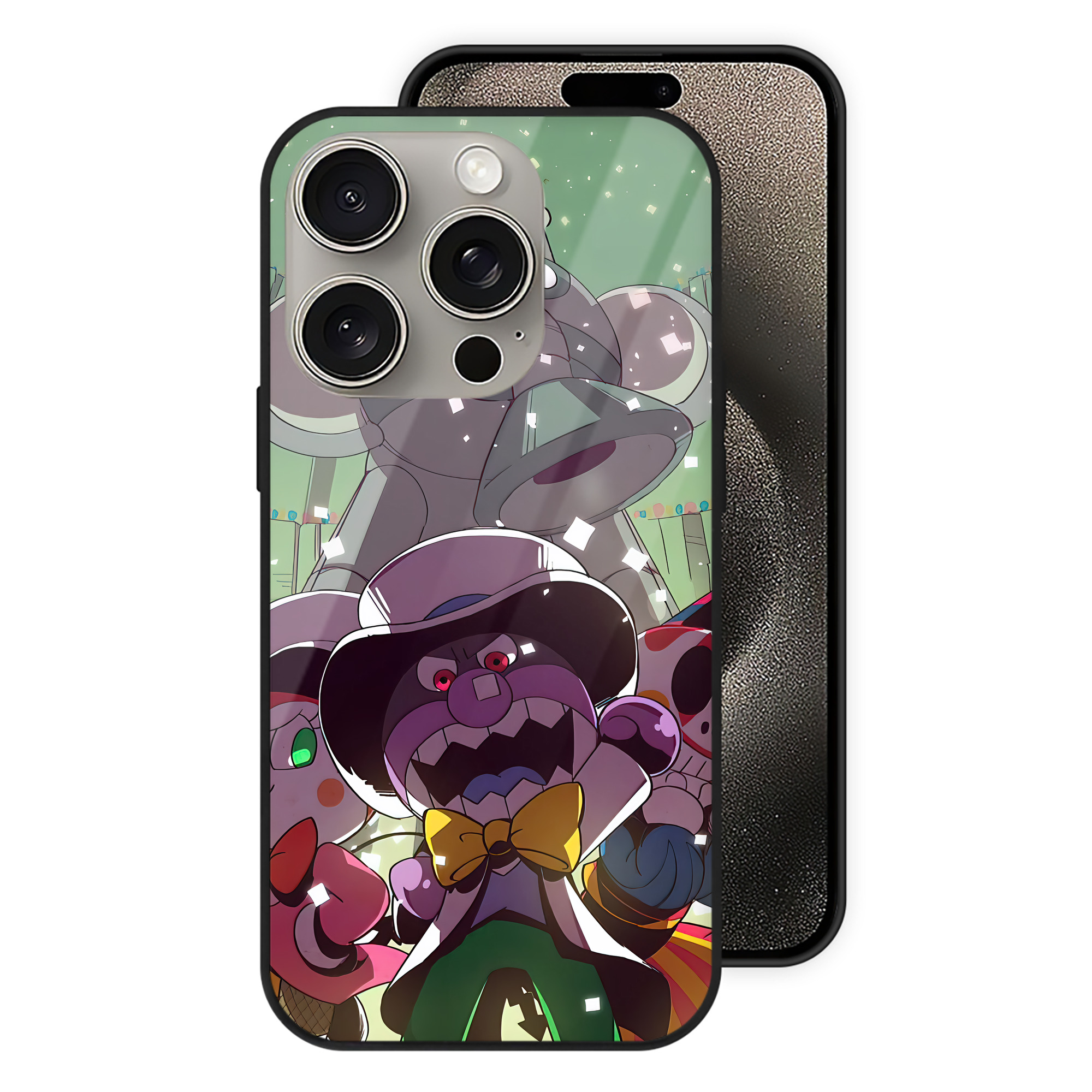 （画像用） アンパンマン Anpanman 【iPhone15Pro対応】スマホケース 耐衝撃＆黄変防止 背面ガラス