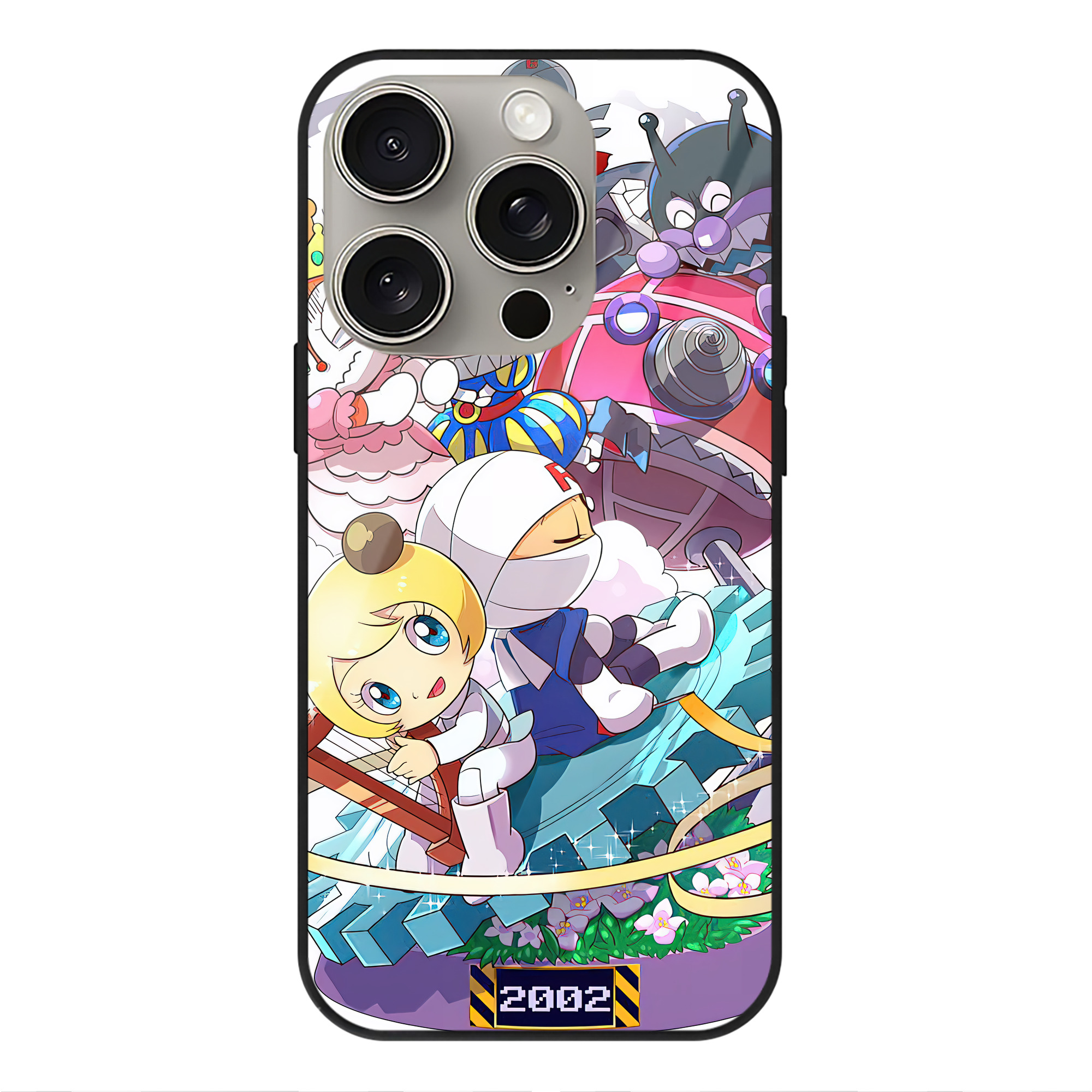 （画像用） アンパンマン Anpanman 【iPhone15Pro対応】スマホケース 耐衝撃＆黄変防止 背面ガラス