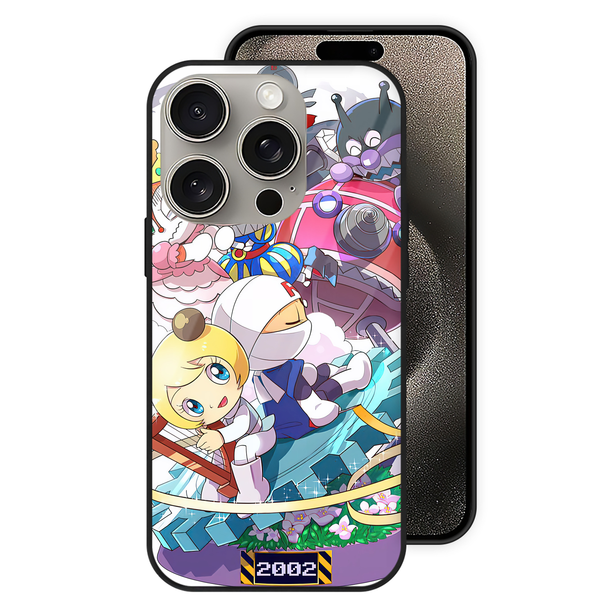 （画像用） アンパンマン Anpanman 【iPhone15Pro対応】スマホケース 耐衝撃＆黄変防止 背面ガラス