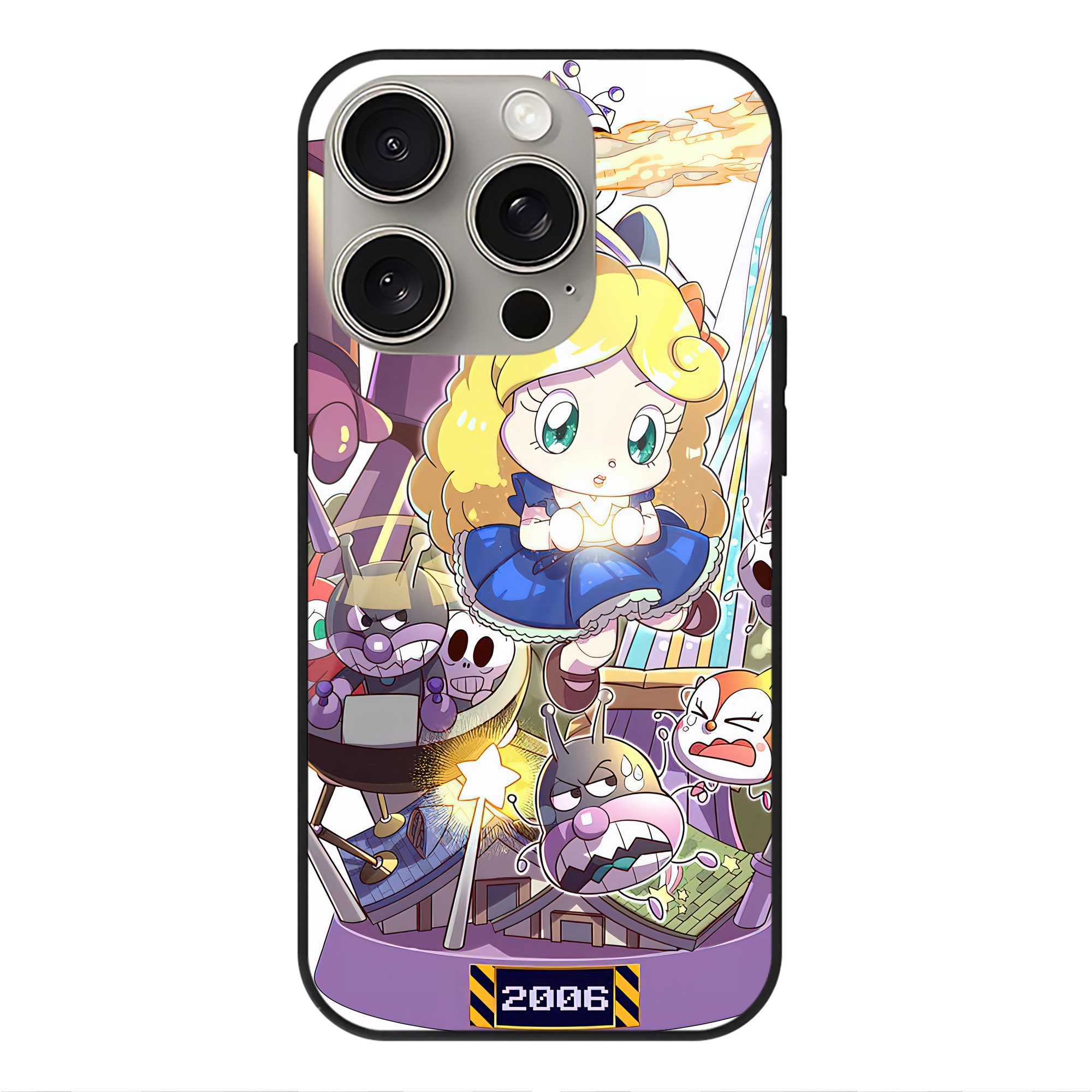 （画像用） アンパンマン Anpanman 【iPhone15Pro対応】スマホケース 耐衝撃＆黄変防止 背面ガラス