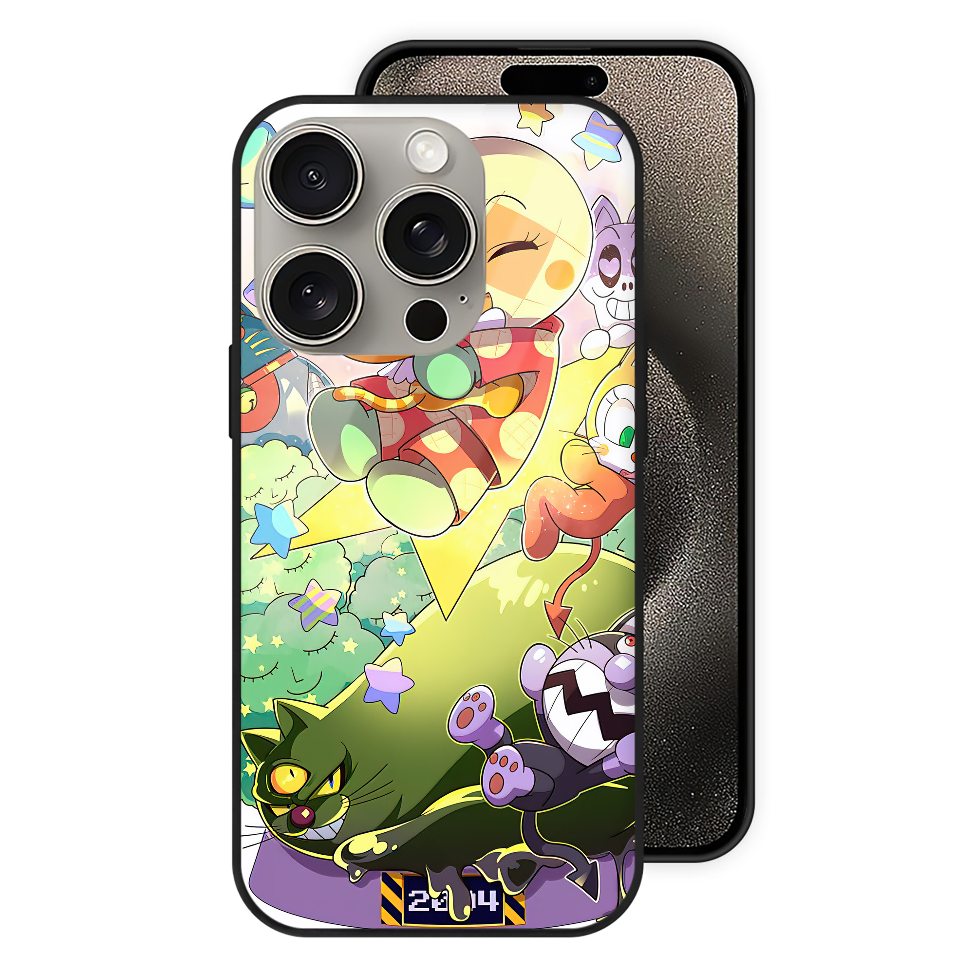 （画像用） アンパンマン Anpanman 【iPhone15Pro対応】スマホケース 耐衝撃＆黄変防止 背面ガラス