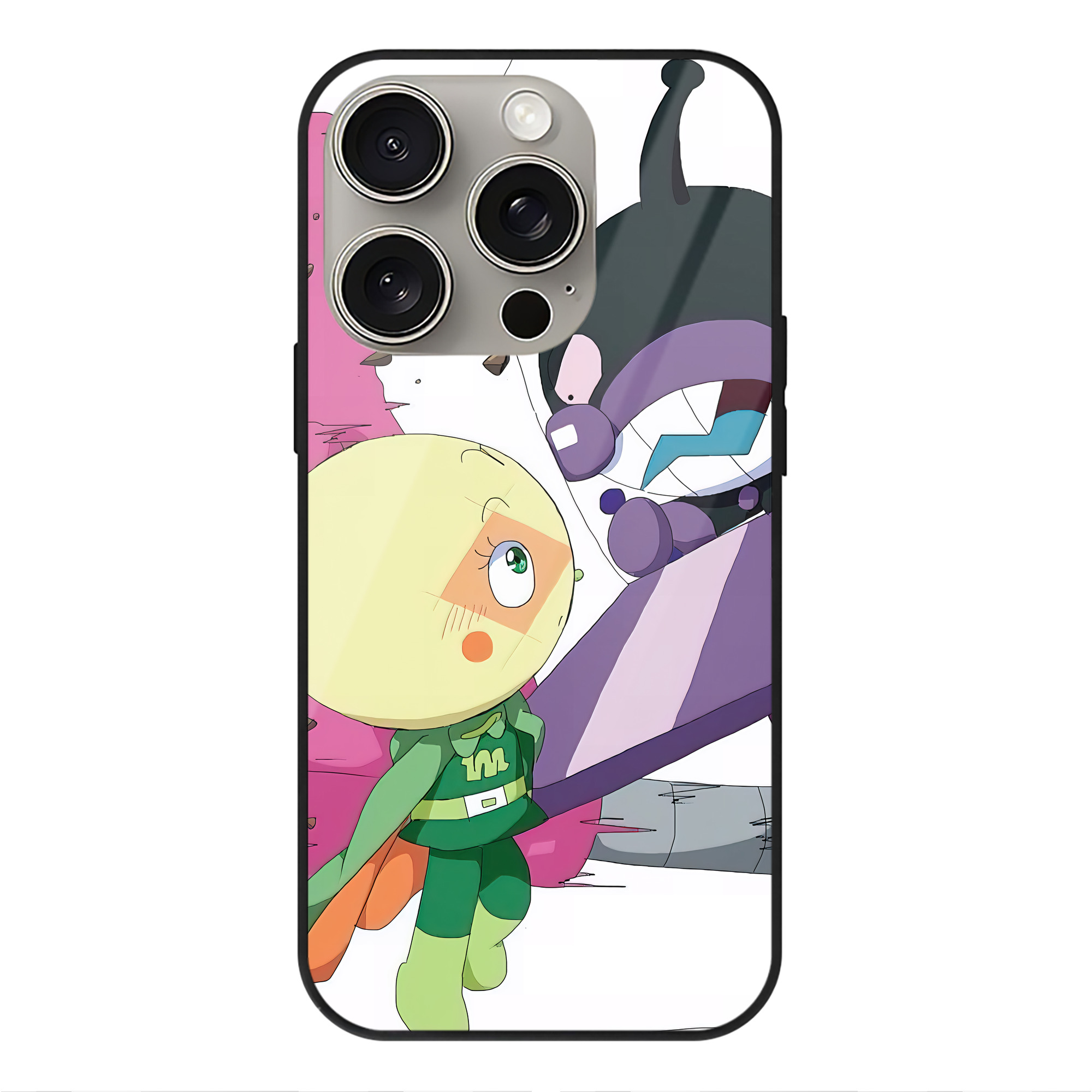 （画像用） アンパンマン Anpanman 【iPhone15Pro対応】スマホケース 耐衝撃＆黄変防止 背面ガラス