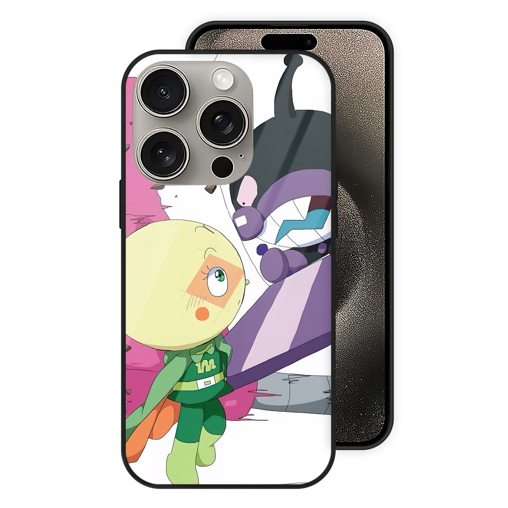 （画像用） アンパンマン Anpanman 【iPhone15Pro対応】スマホケース 耐衝撃＆黄変防止 背面ガラス