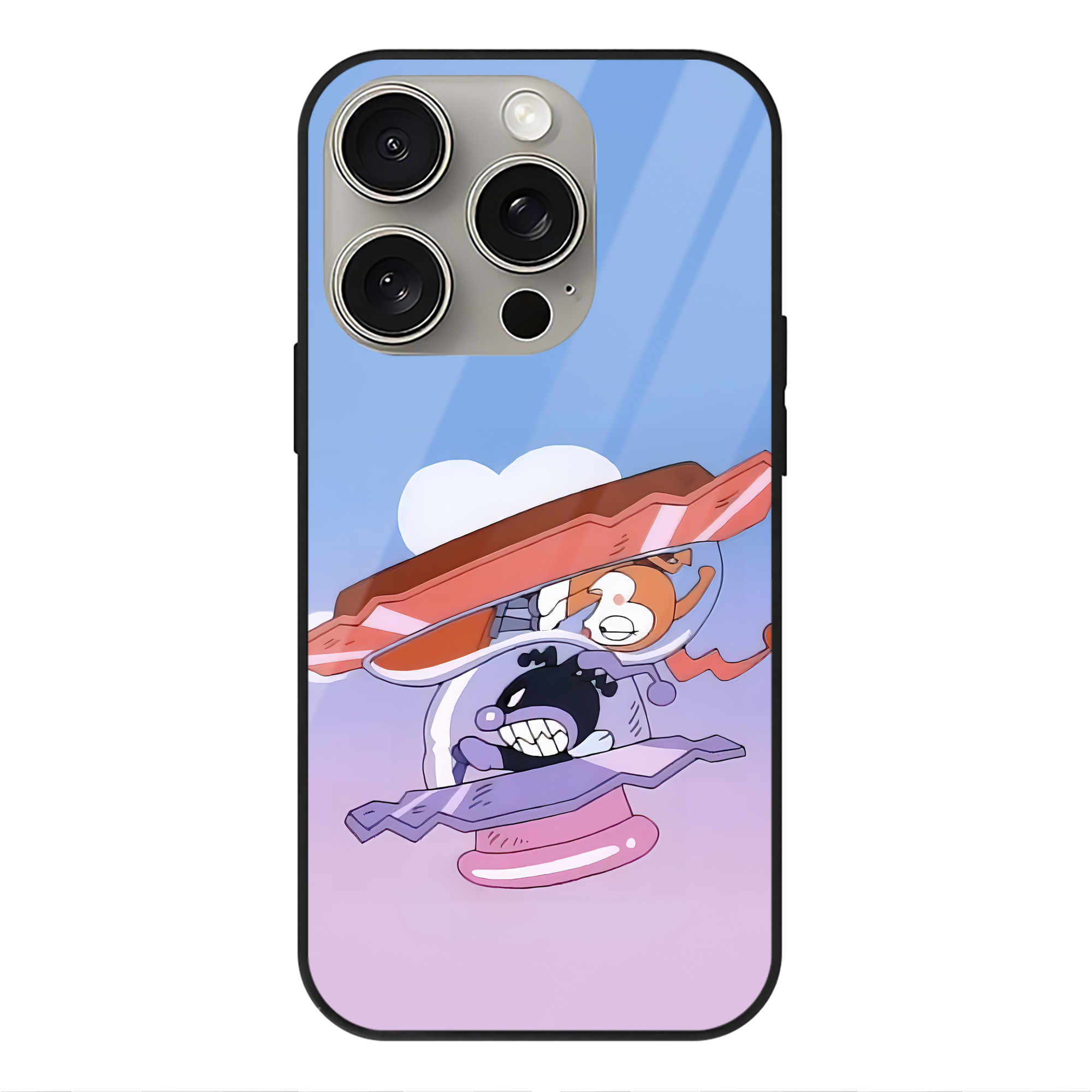 （画像用） アンパンマン Anpanman 【iPhone15Pro対応】スマホケース 耐衝撃＆黄変防止 背面ガラス