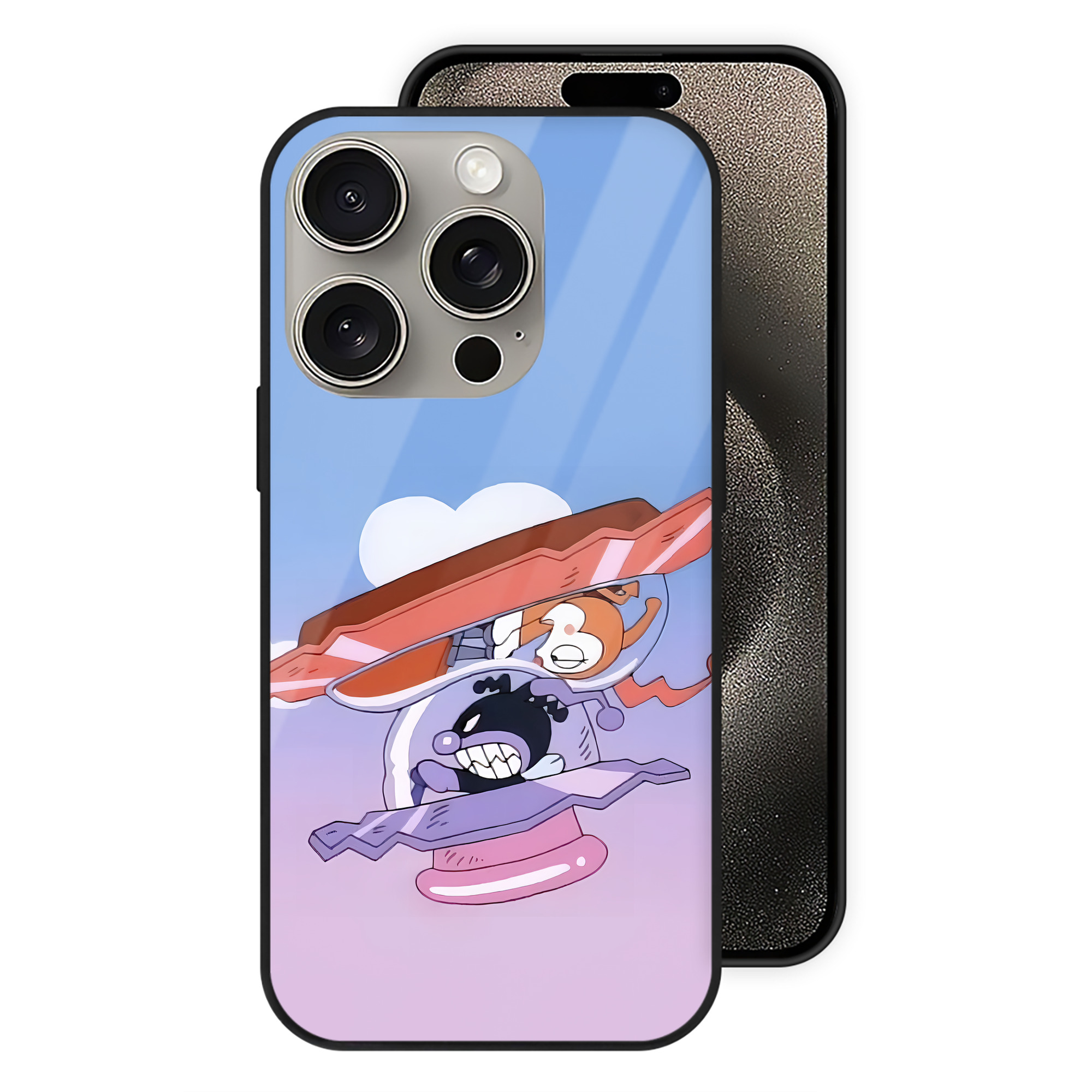 （画像用） アンパンマン Anpanman 【iPhone15Pro対応】スマホケース 耐衝撃＆黄変防止 背面ガラス