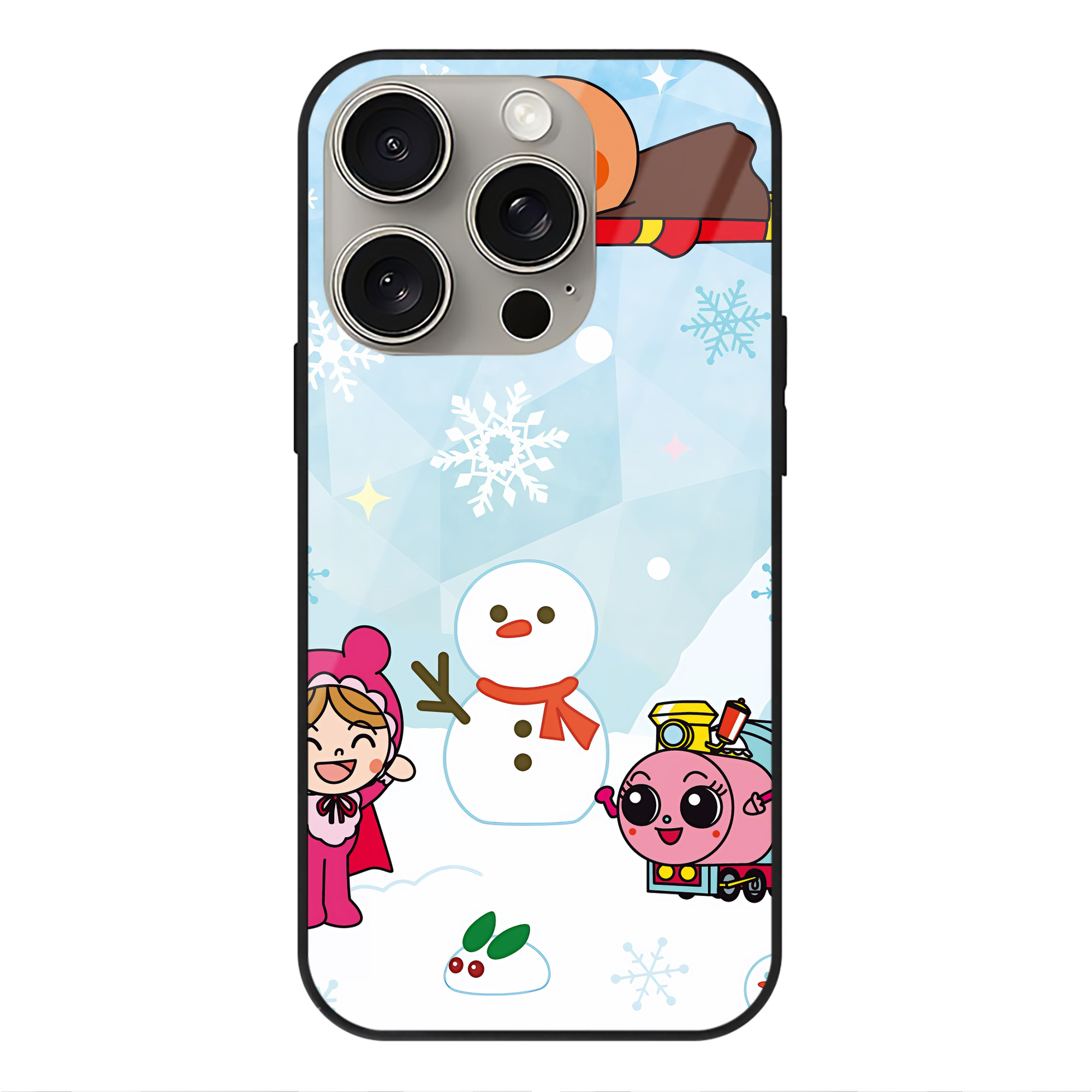 （画像用） アンパンマン Anpanman 【iPhone15Pro対応】スマホケース 耐衝撃＆黄変防止 背面ガラス