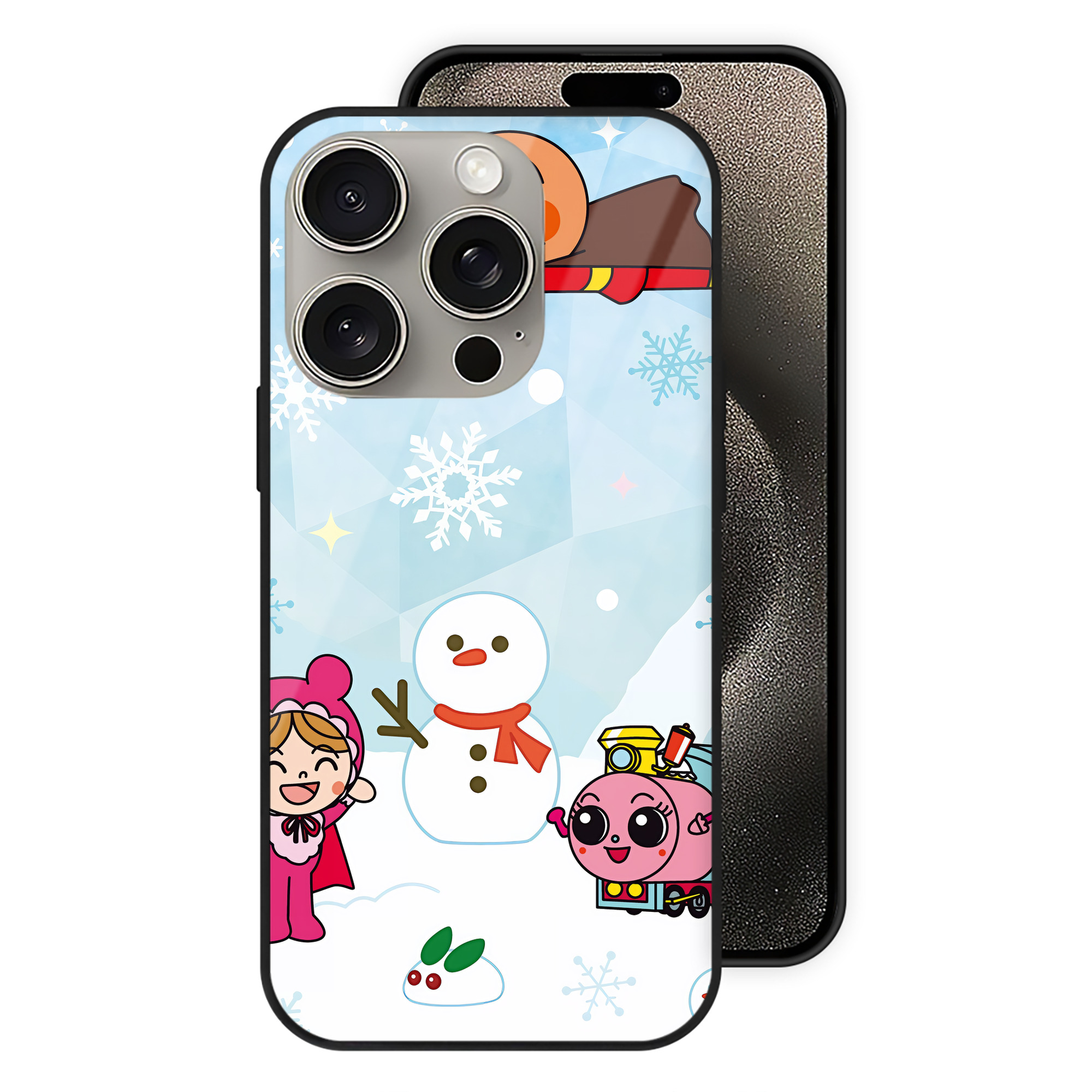（画像用） アンパンマン Anpanman 【iPhone15Pro対応】スマホケース 耐衝撃＆黄変防止 背面ガラス