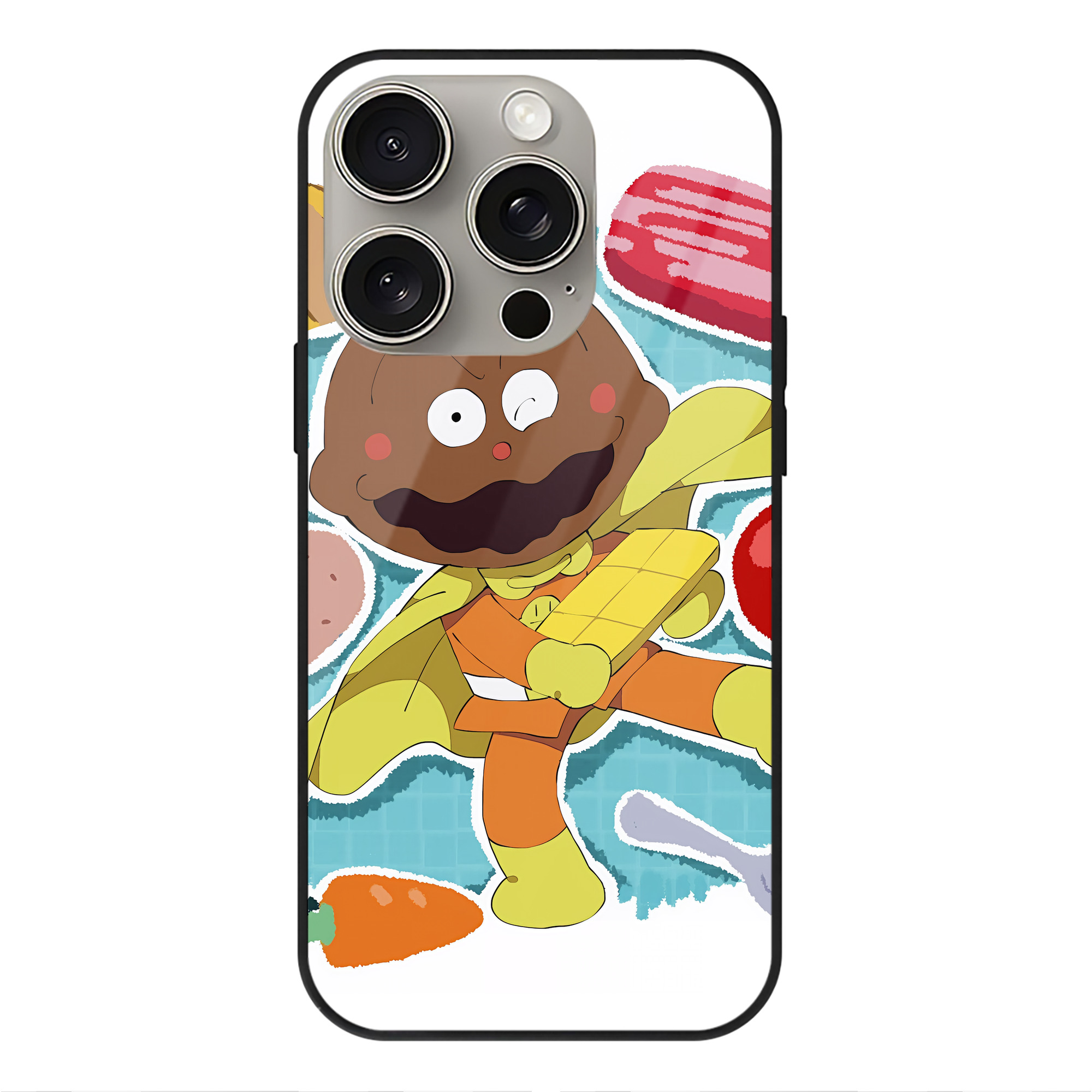 （画像用） アンパンマン Anpanman 【iPhone15Pro対応】スマホケース 耐衝撃＆黄変防止 背面ガラス