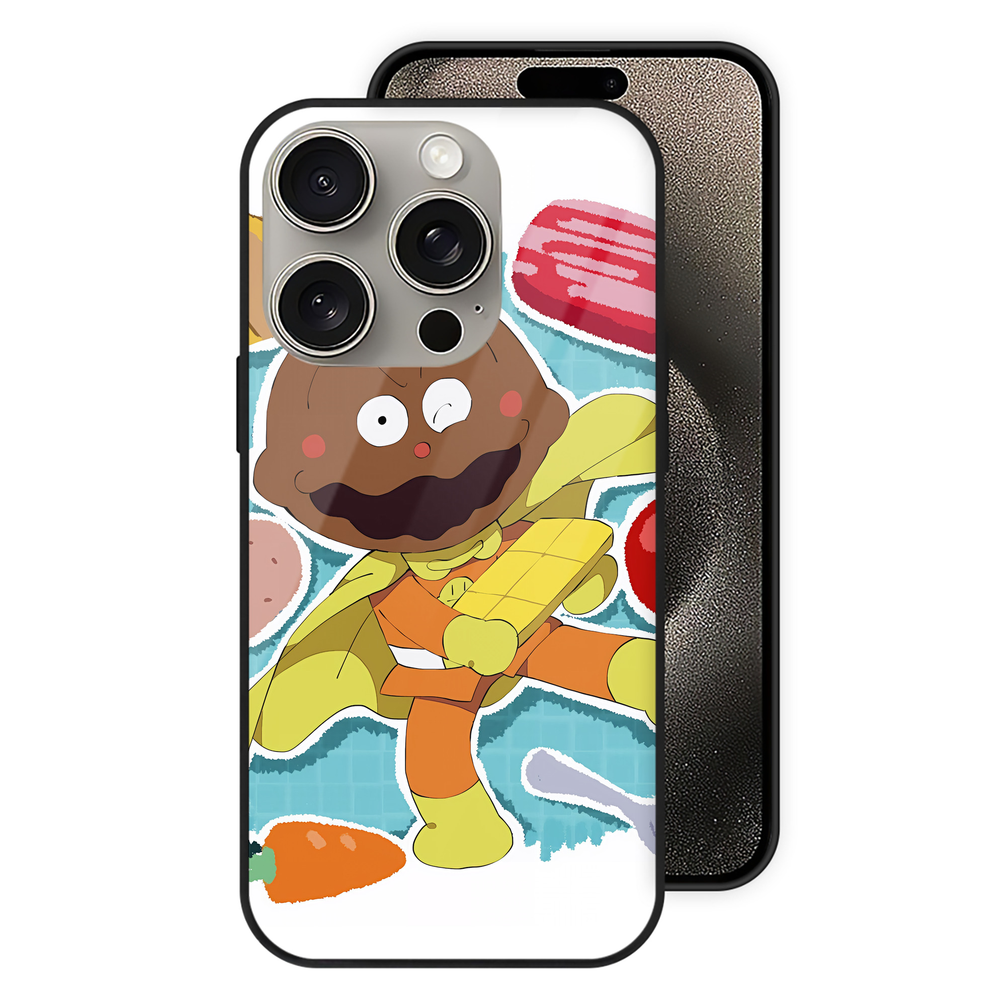 （画像用） アンパンマン Anpanman 【iPhone15Pro対応】スマホケース 耐衝撃＆黄変防止 背面ガラス